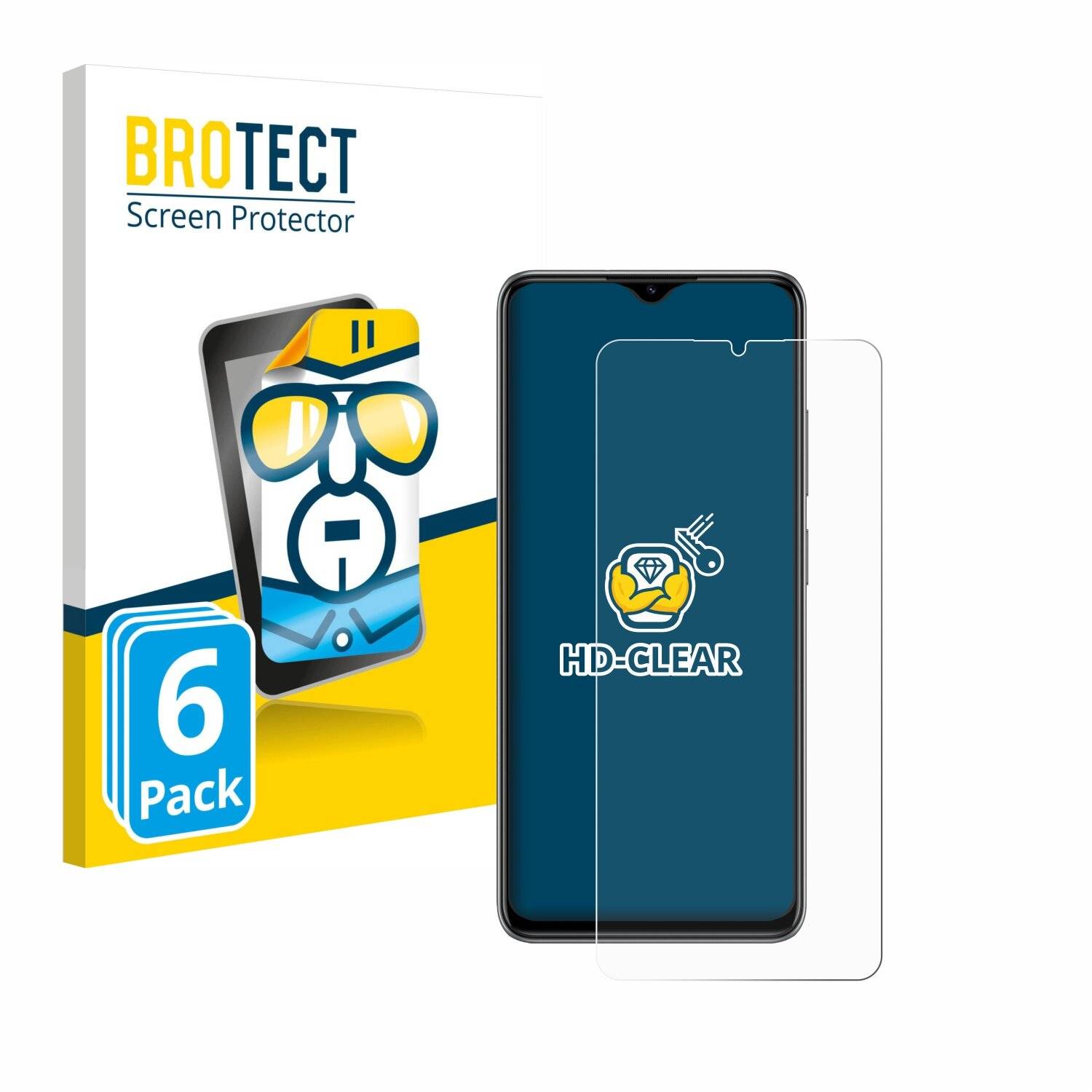 6x BROTECT Displayschutz-Folie für ZTE Blade