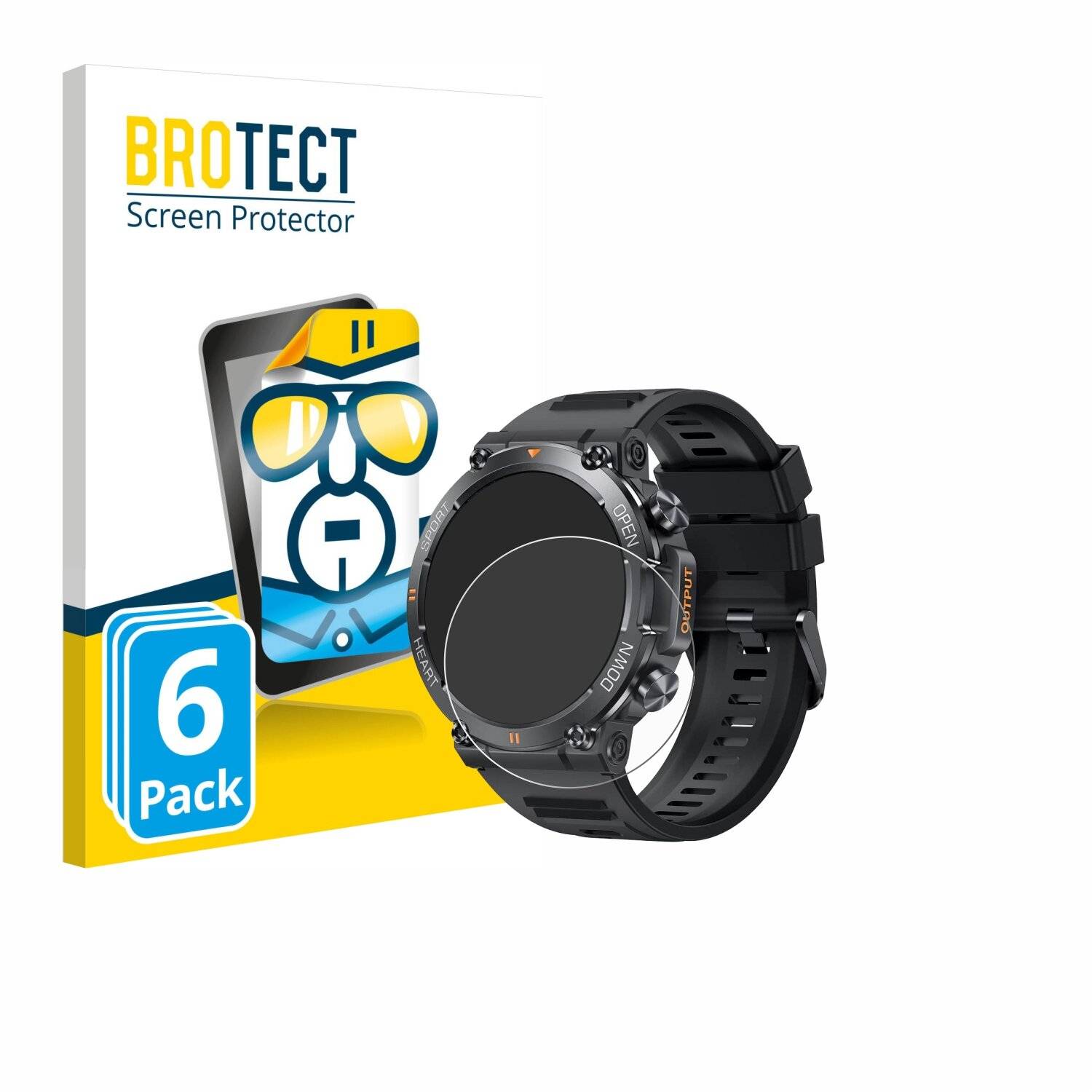 6x BROTECT Displayschutz-Folie für GaWear K56-PRO