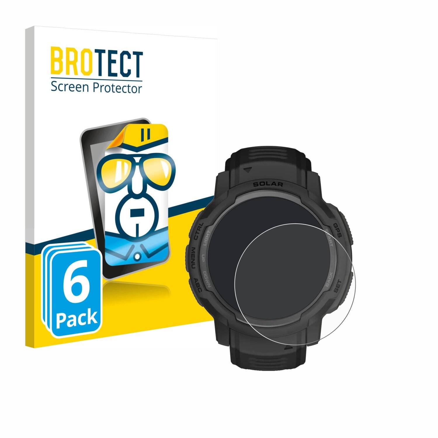 6x BROTECT Displayschutz-Folie für Garmin Instinct