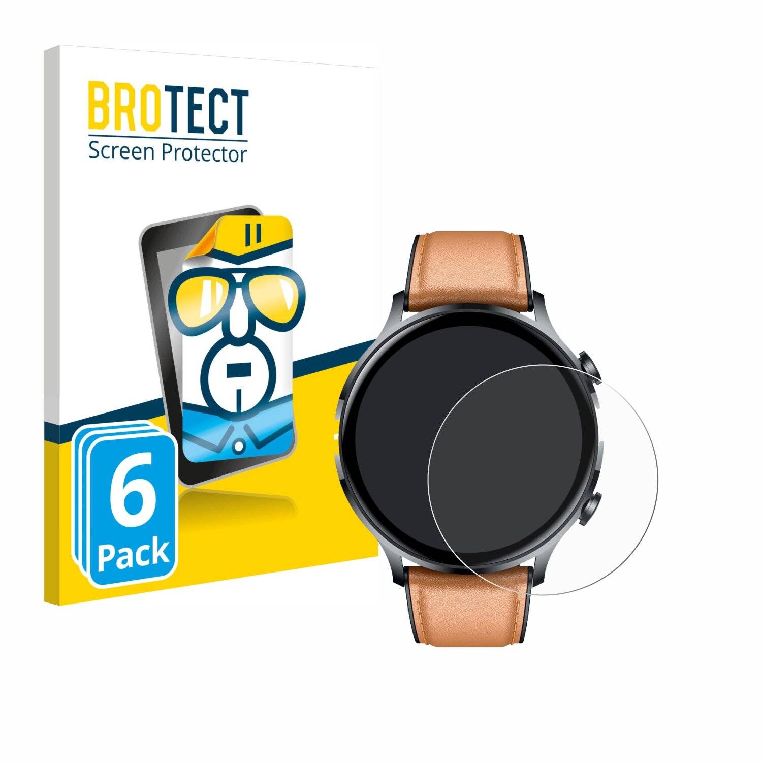 6x BROTECT Displayschutz-Folie für NONGAMX Smartwatch