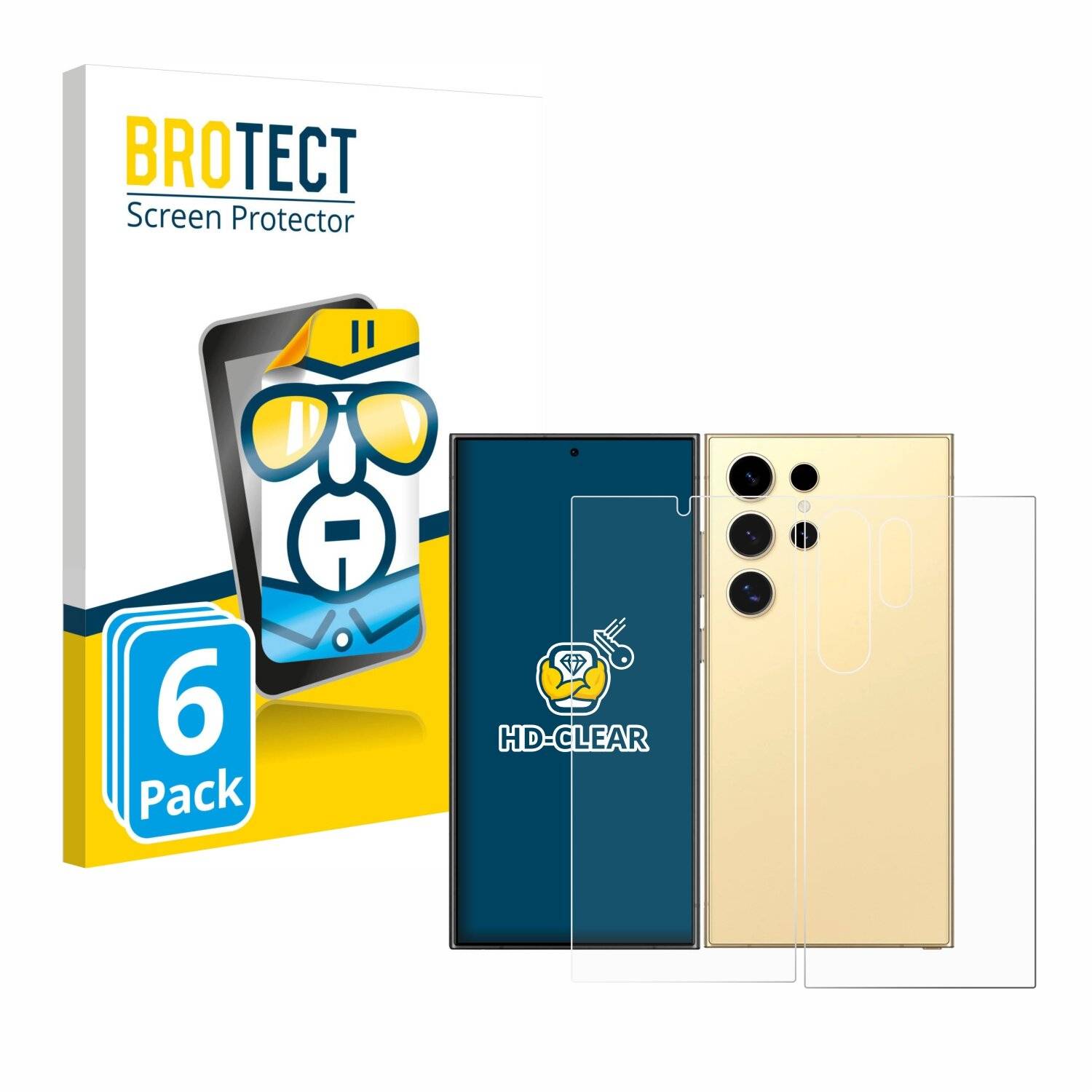 6x BROTECT Displayschutz-Folie für Samsung Galaxy S24 Ultra (case-friendly)