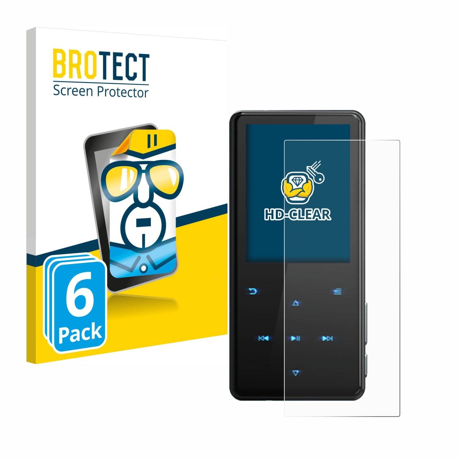 6x BROTECT Displayschutz-Folie für MUZXQII D16