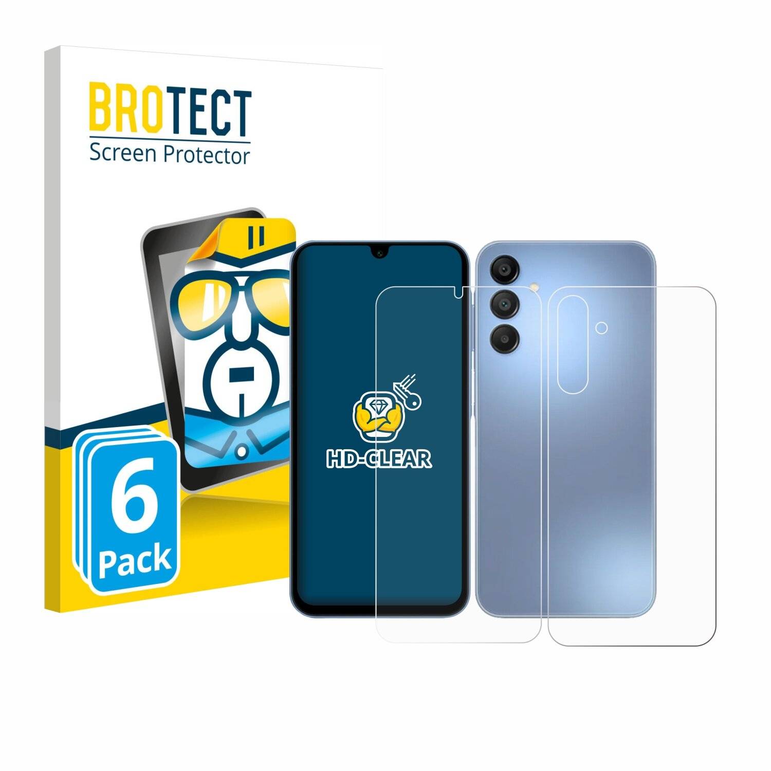 6x BROTECT Displayschutz-Folie für Samsung Galaxy A15 5G