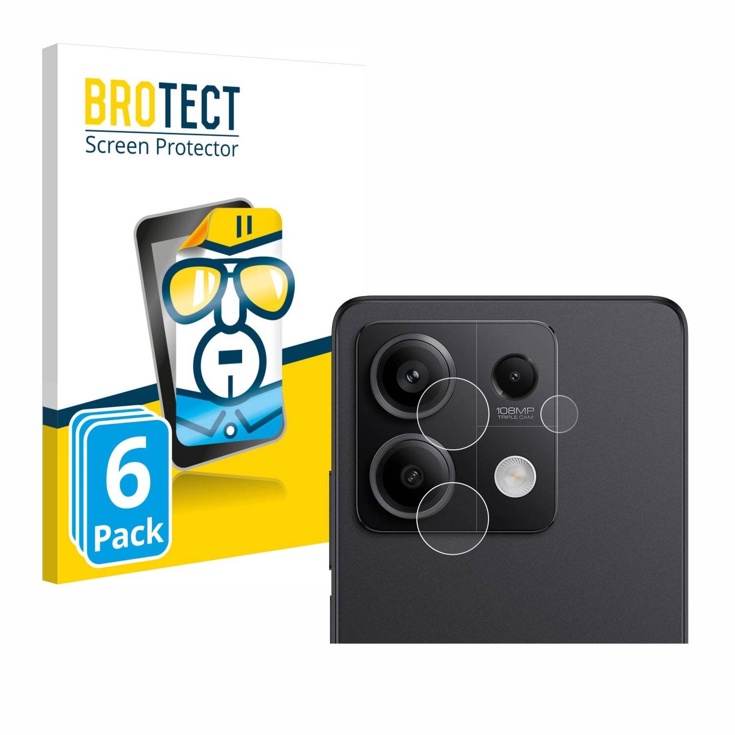 6x BROTECT Displayschutz-Folie für Xiaomi Redmi Note 13 Pro 5G (NUR