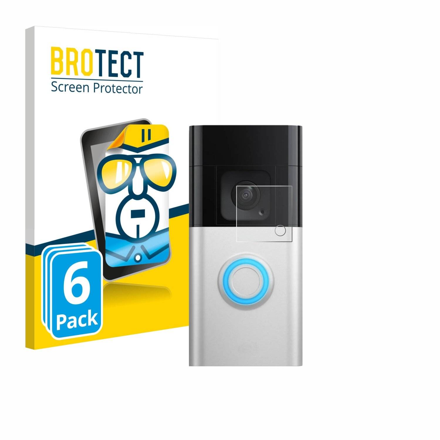 6x BROTECT Displayschutz-Folie für Ring Video Doorbell