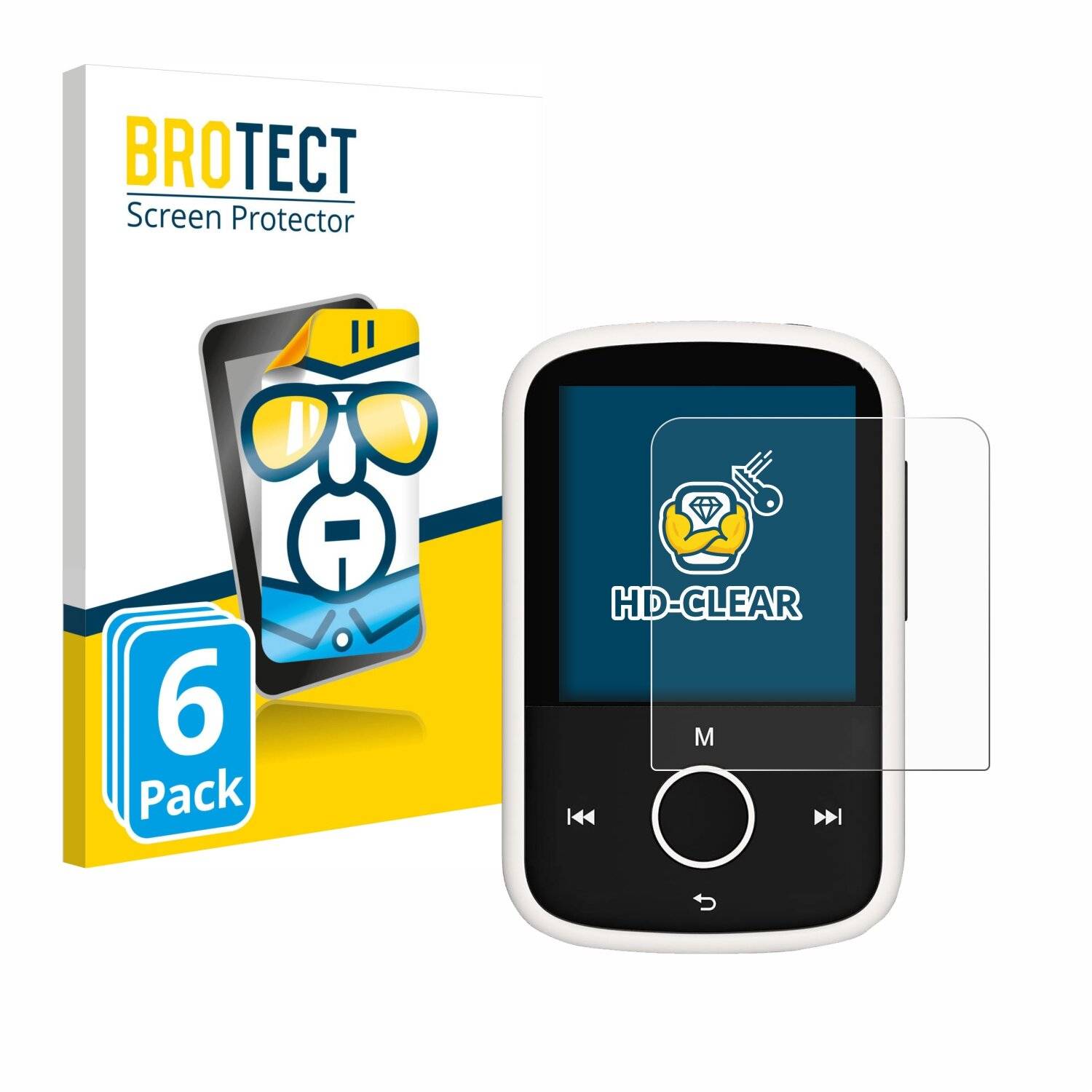 6x BROTECT Displayschutz-Folie für Majority MP3