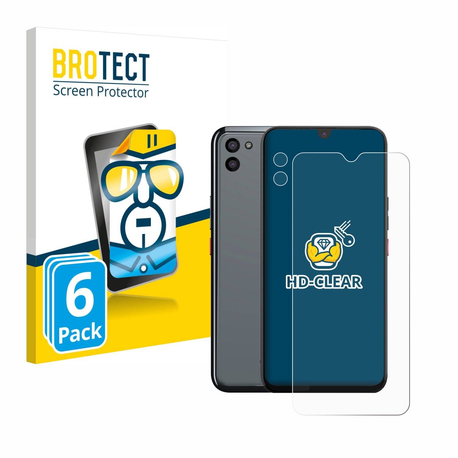 6x BROTECT Displayschutz-Folie für Gigaset GS5 PRO SE