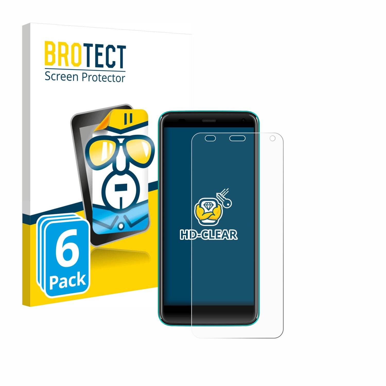 6x BROTECT Displayschutz-Folie für Logicom Le Hola