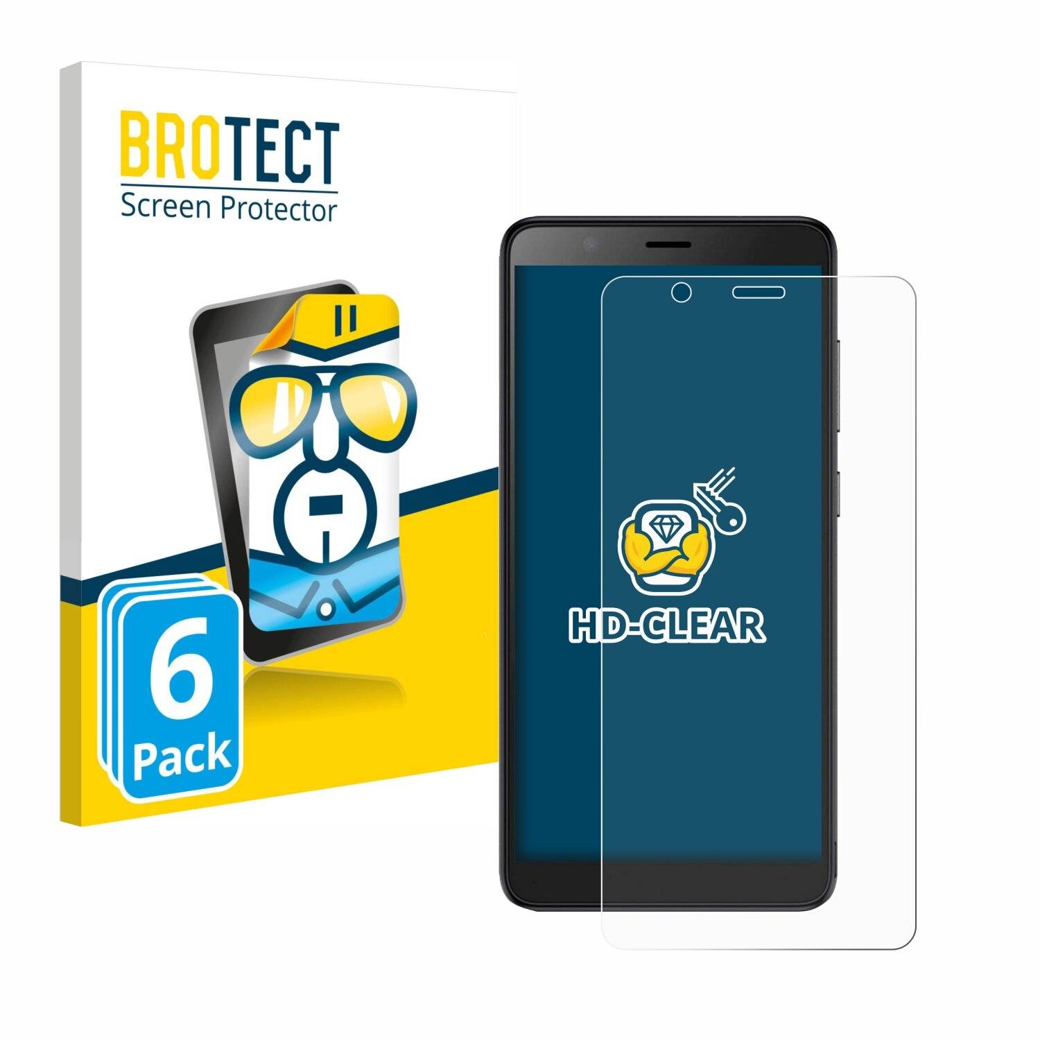 6x BROTECT Displayschutz-Folie für ZTE Blade