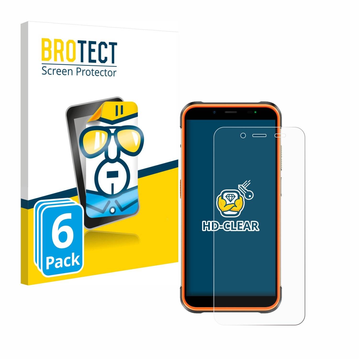 6x BROTECT Displayschutz-Folie für Ulefone Power Armor