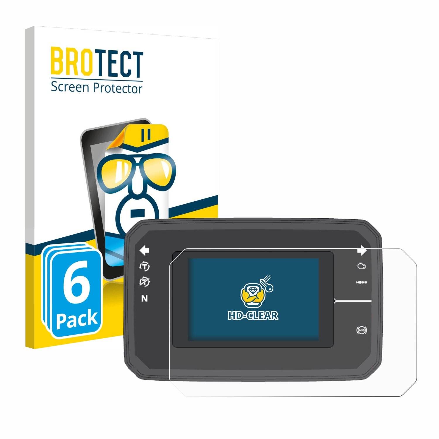 6x BROTECT Displayschutz-Folie für Honda CB650R TFT