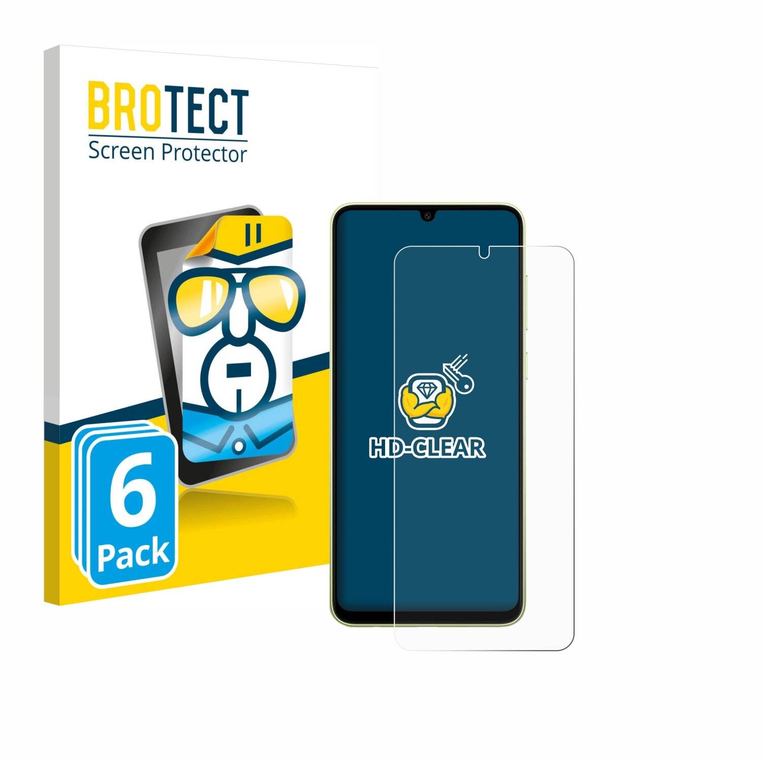 6x BROTECT Displayschutz-Folie für Samsung Galaxy