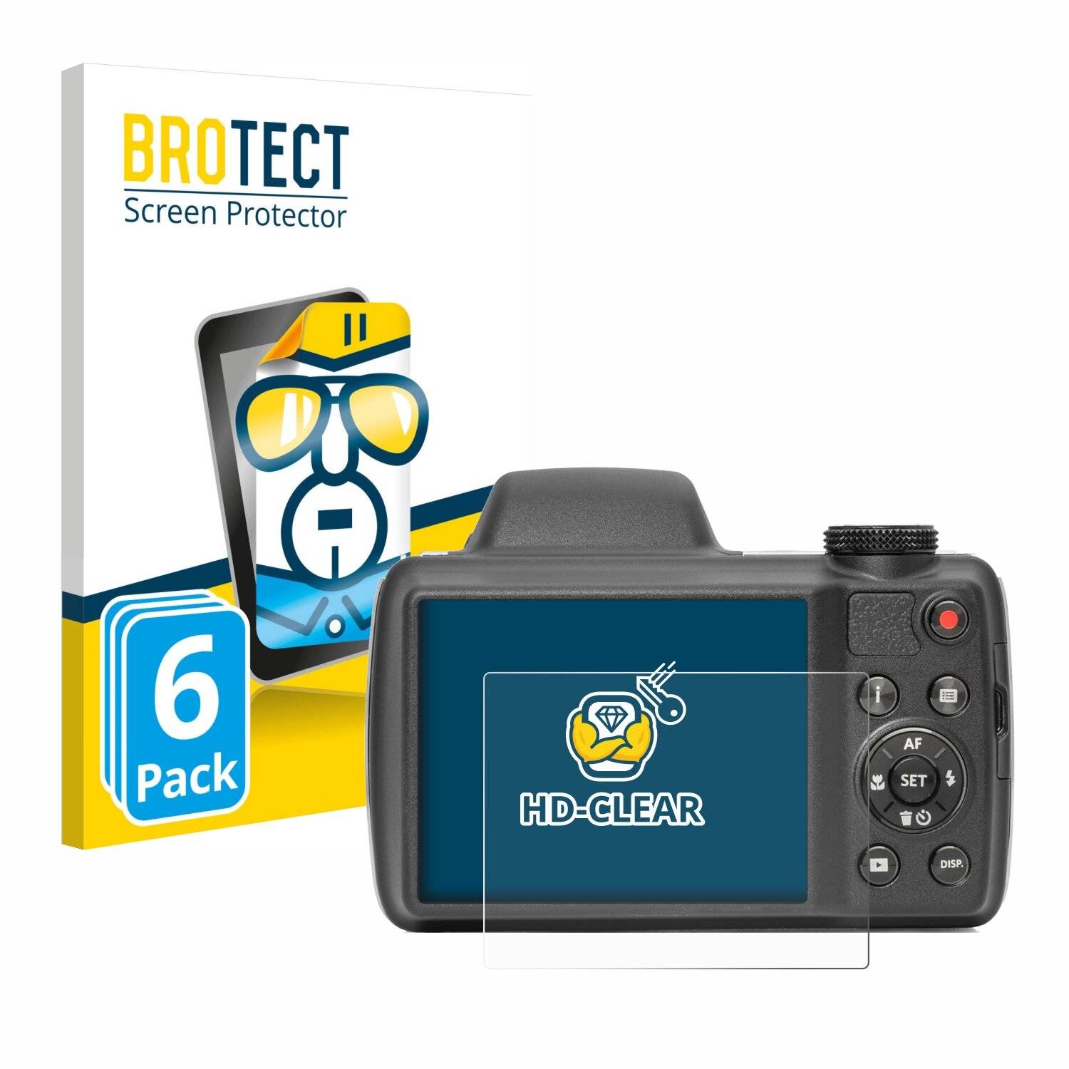 6x BROTECT Displayschutz-Folie für Kodak Pixpro