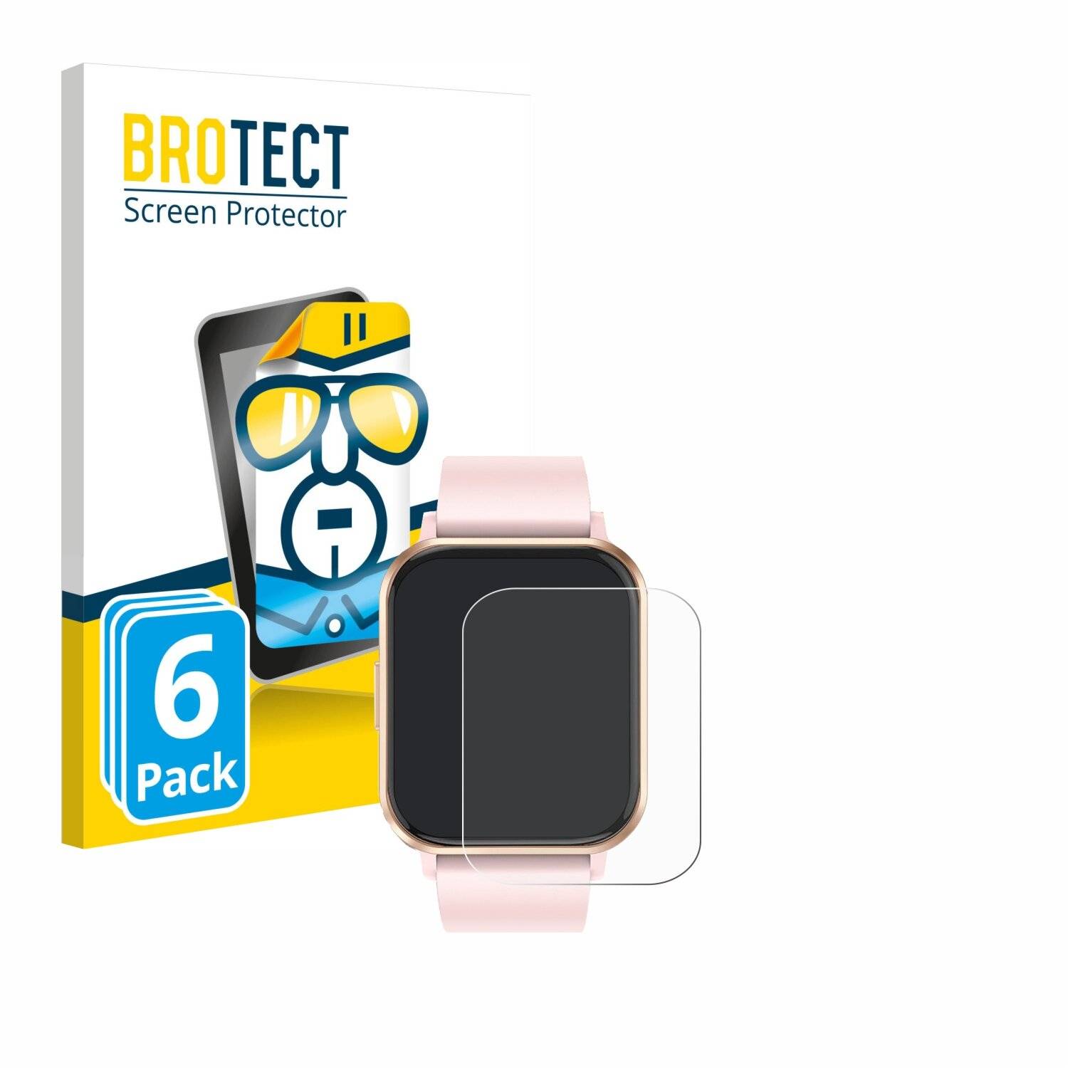 6x BROTECT Displayschutz-Folie für walkbee Smartwatch