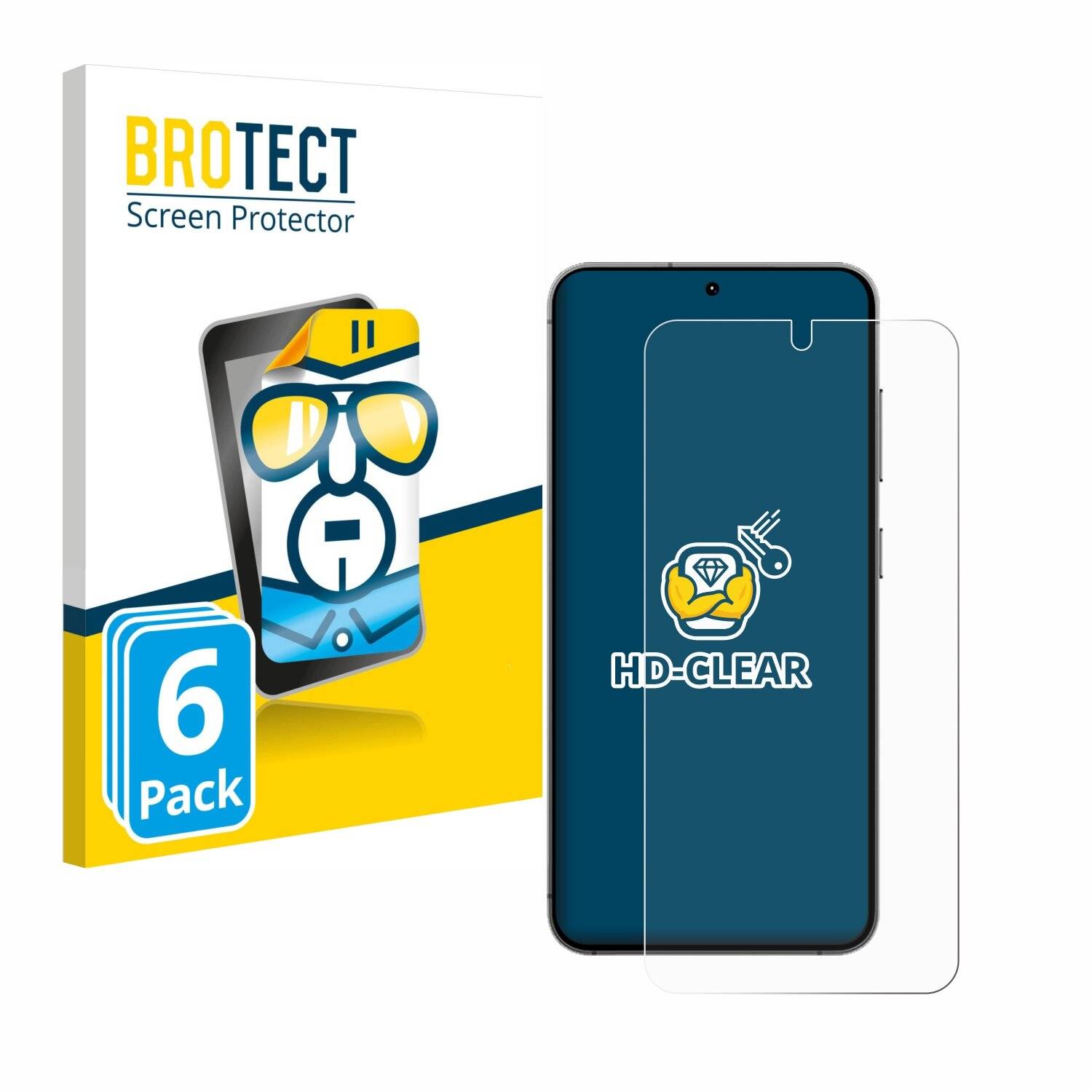 6x BROTECT Displayschutz-Folie für Samsung Galaxy S24 Enterprise