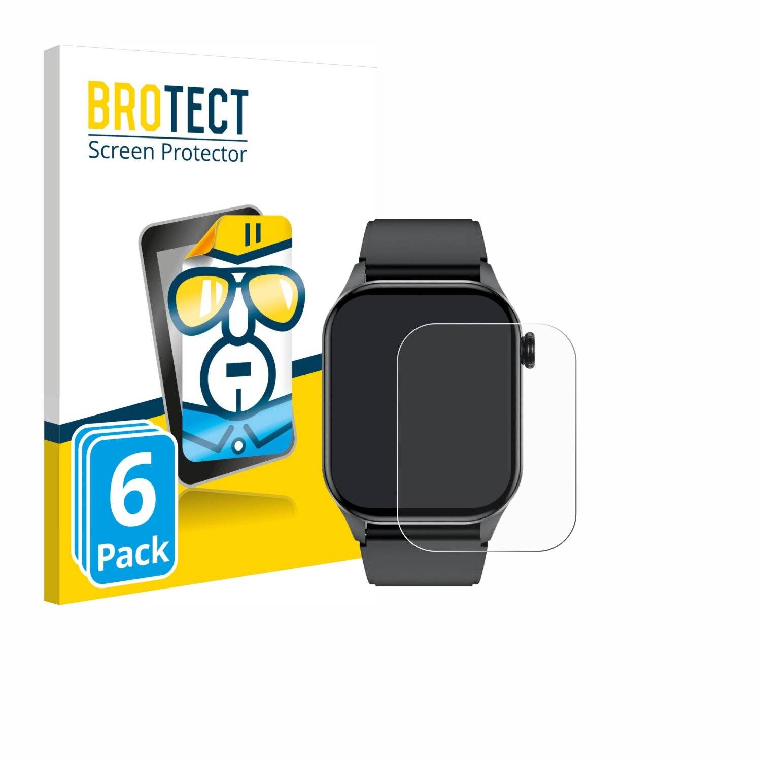 6x BROTECT Displayschutz-Folie für Smartwatch T98