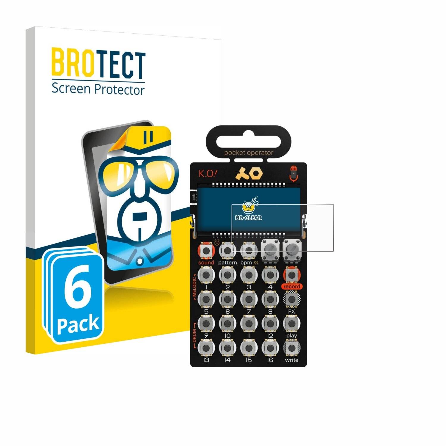 6x BROTECT Displayschutz-Folie für Teenage Engineering PO-33