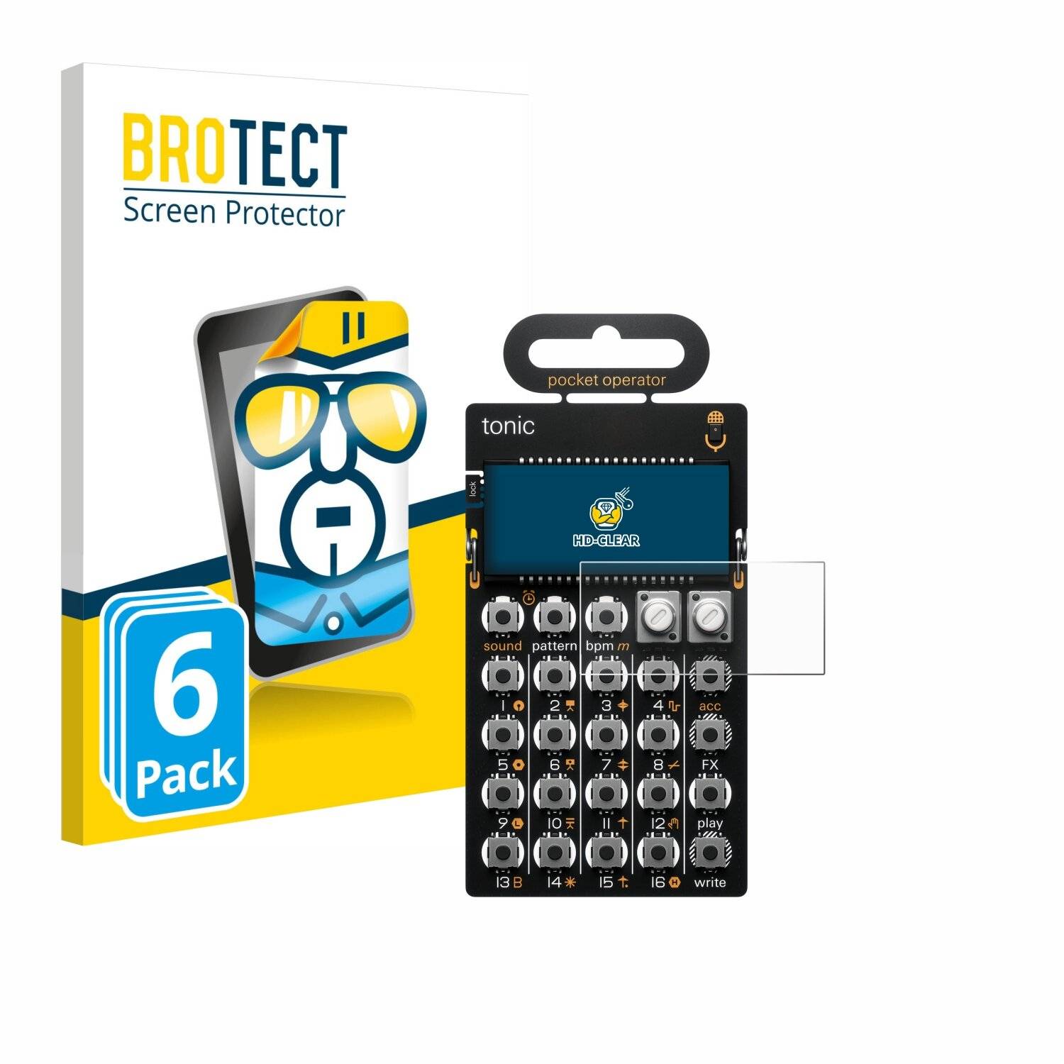 6x BROTECT Displayschutz-Folie für Teenage Engineering PO-32
