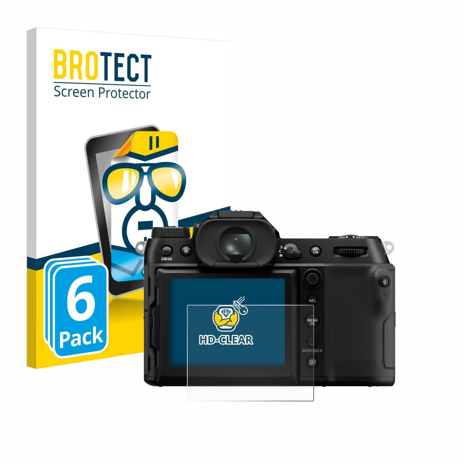 6x BROTECT Displayschutz-Folie für Fujifilm GFX100S