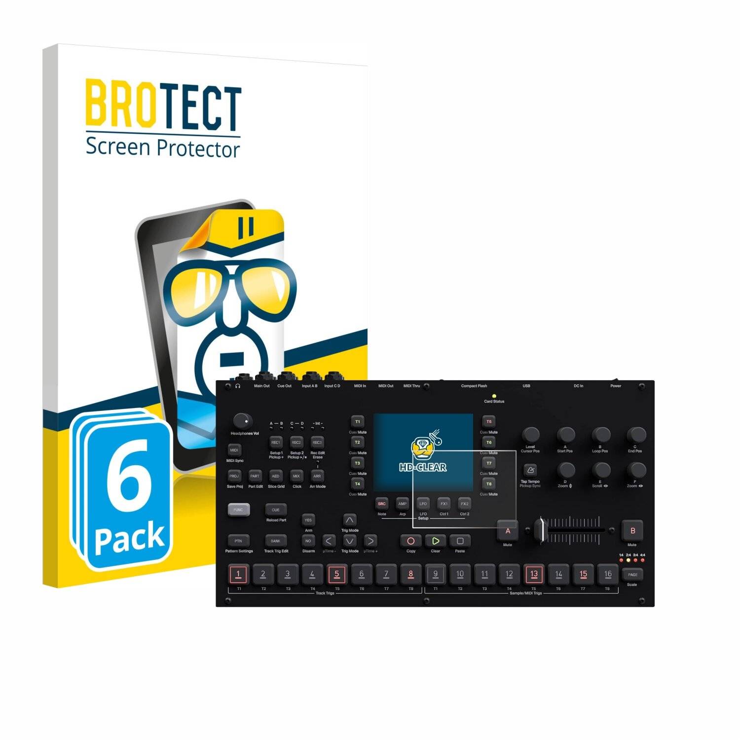 6x BROTECT Displayschutz-Folie für Elektron Octatrack