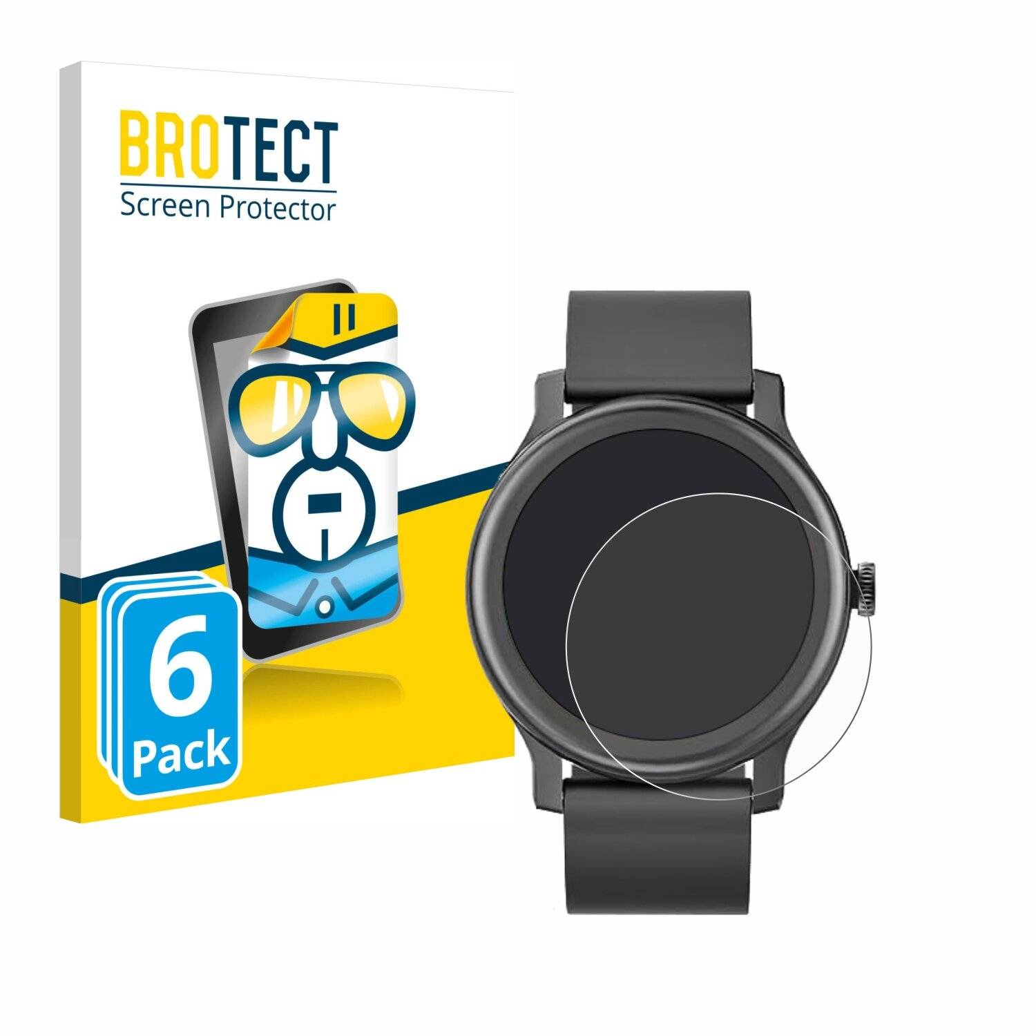 6x BROTECT Displayschutz-Folie für Loyaa Smartwatch