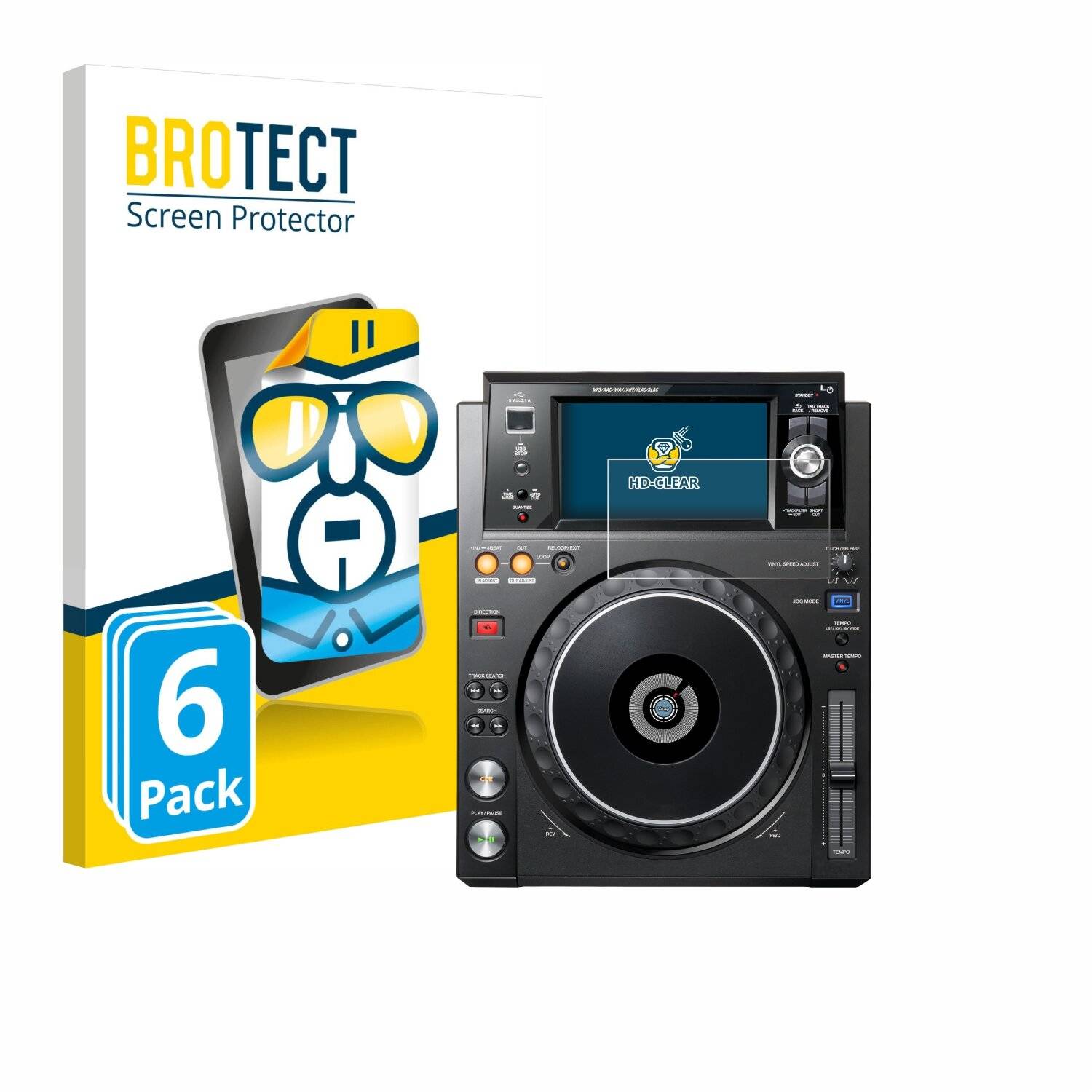 6x BROTECT Displayschutz-Folie für Pioneer XDJ