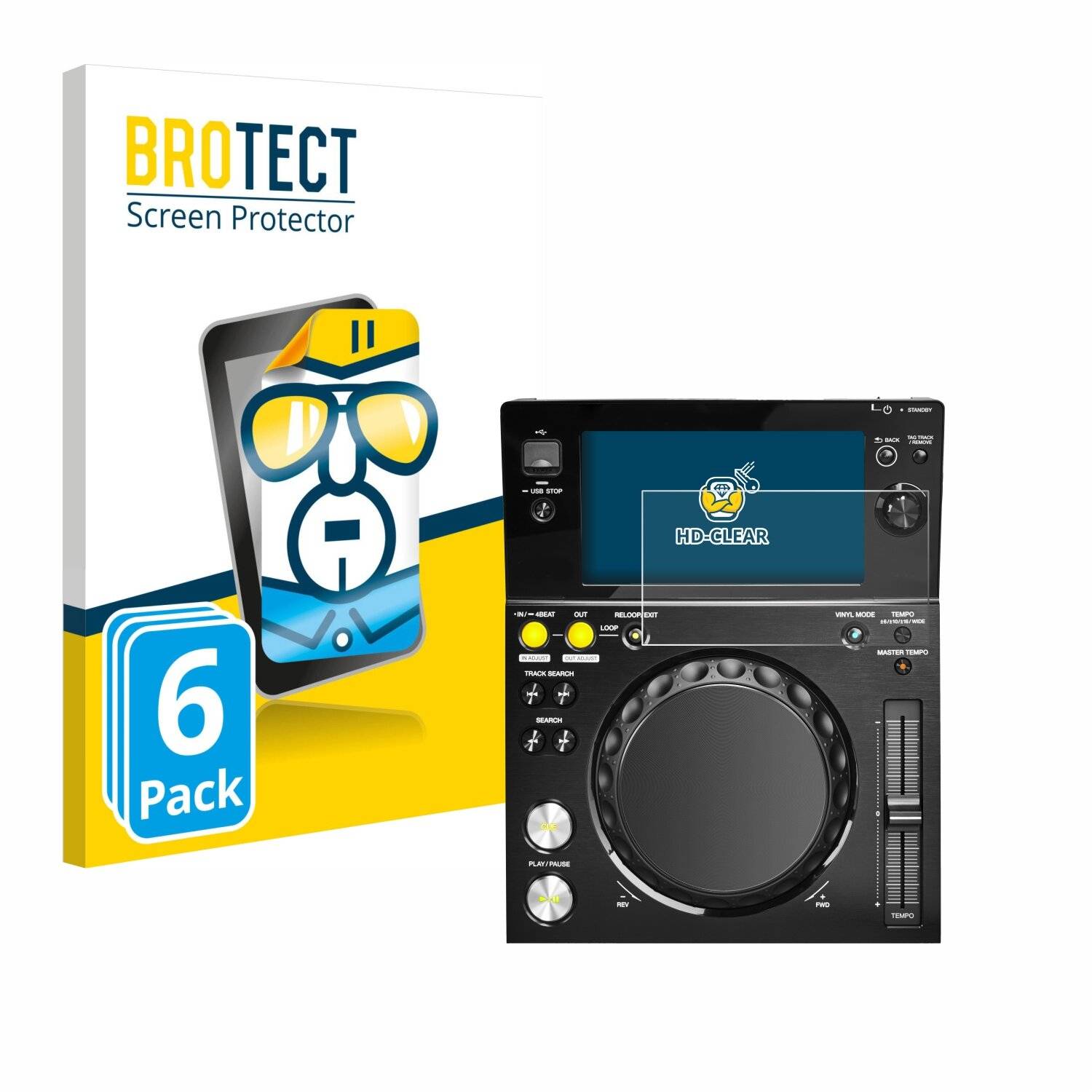 6x BROTECT Displayschutz-Folie für Pioneer XDJ
