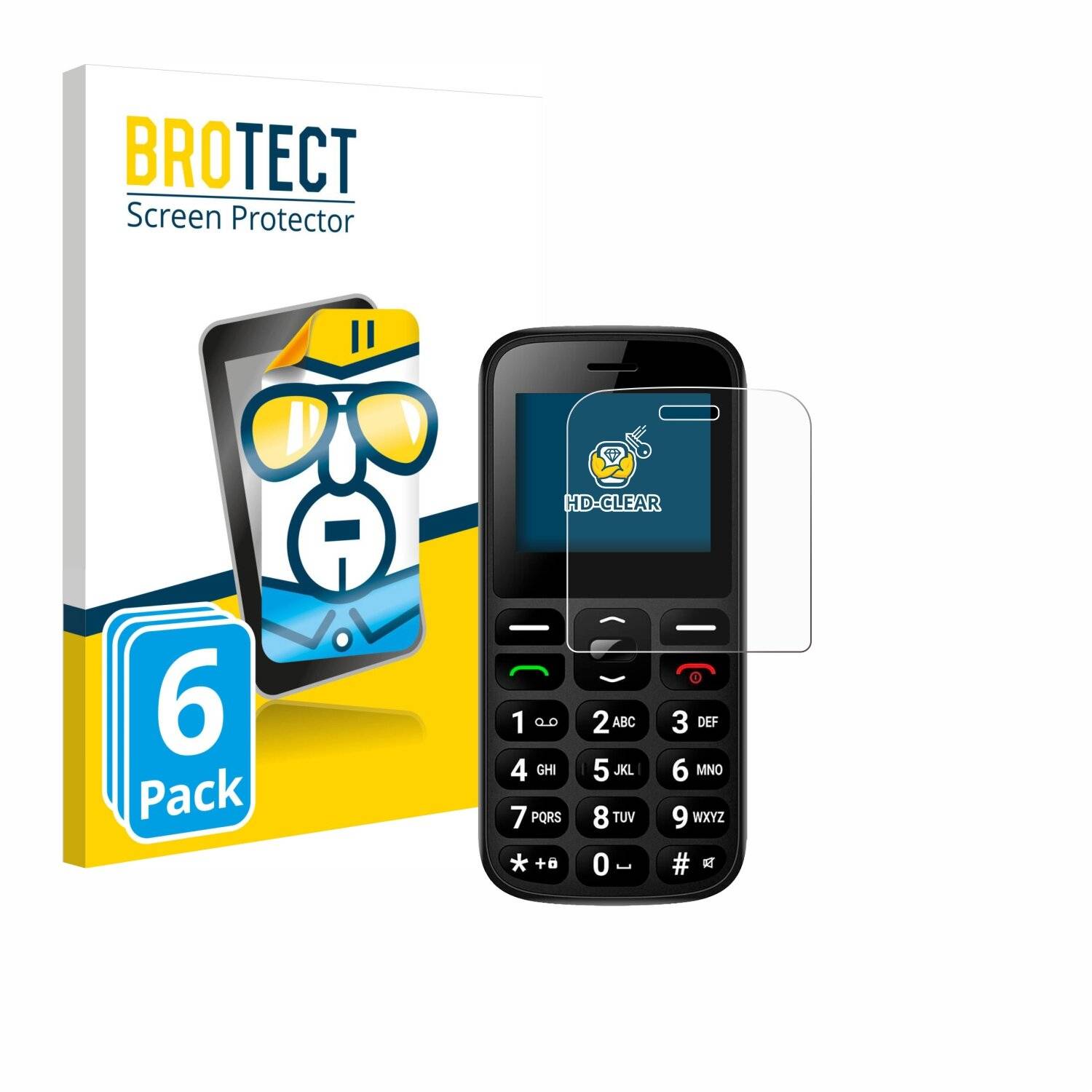 6x BROTECT Displayschutz-Folie für myPhone Halo A