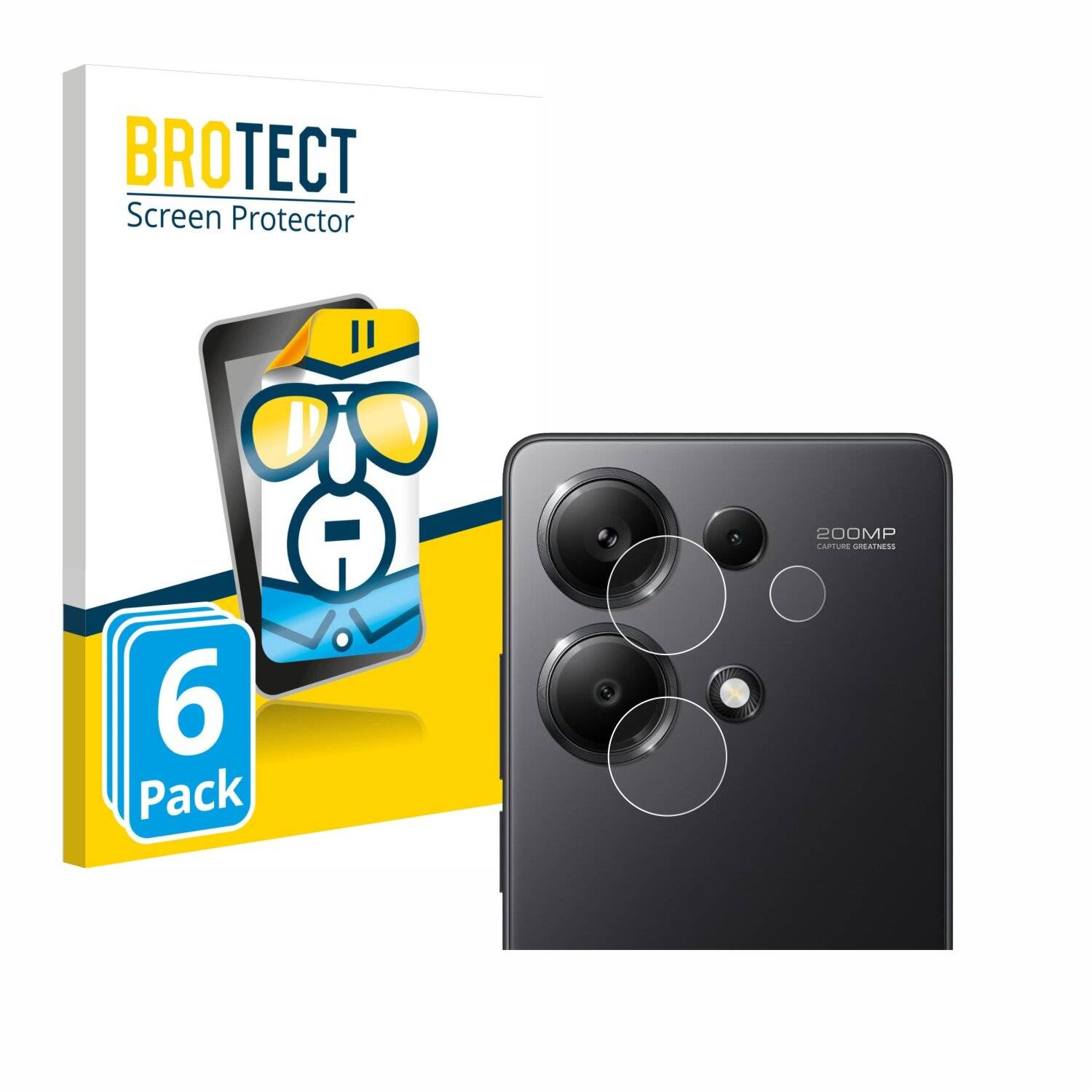 6x BROTECT Displayschutz-Folie für Xiaomi Redmi Note 13 Pro 4G (NUR