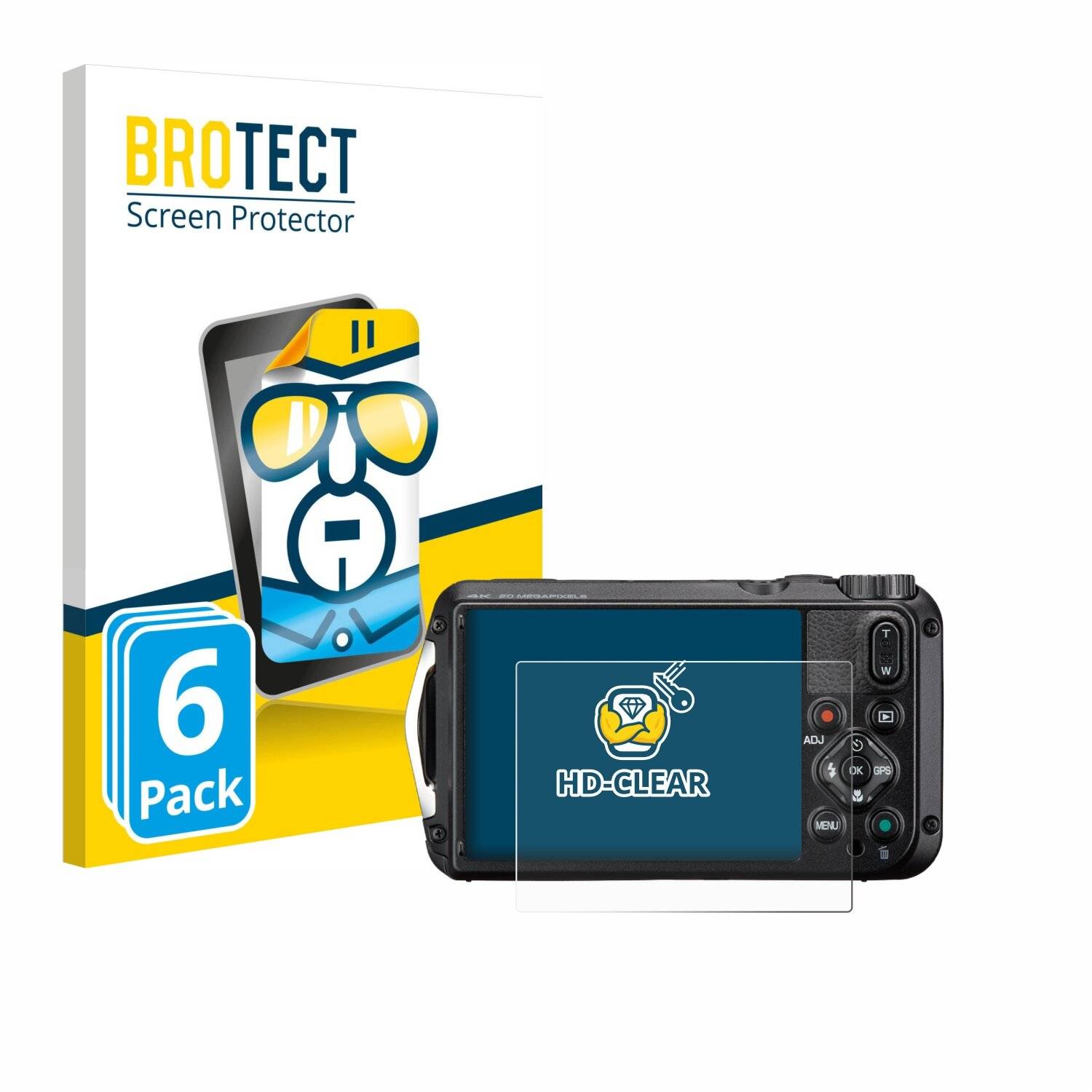 6x BROTECT Displayschutz-Folie für Ricoh Pentax