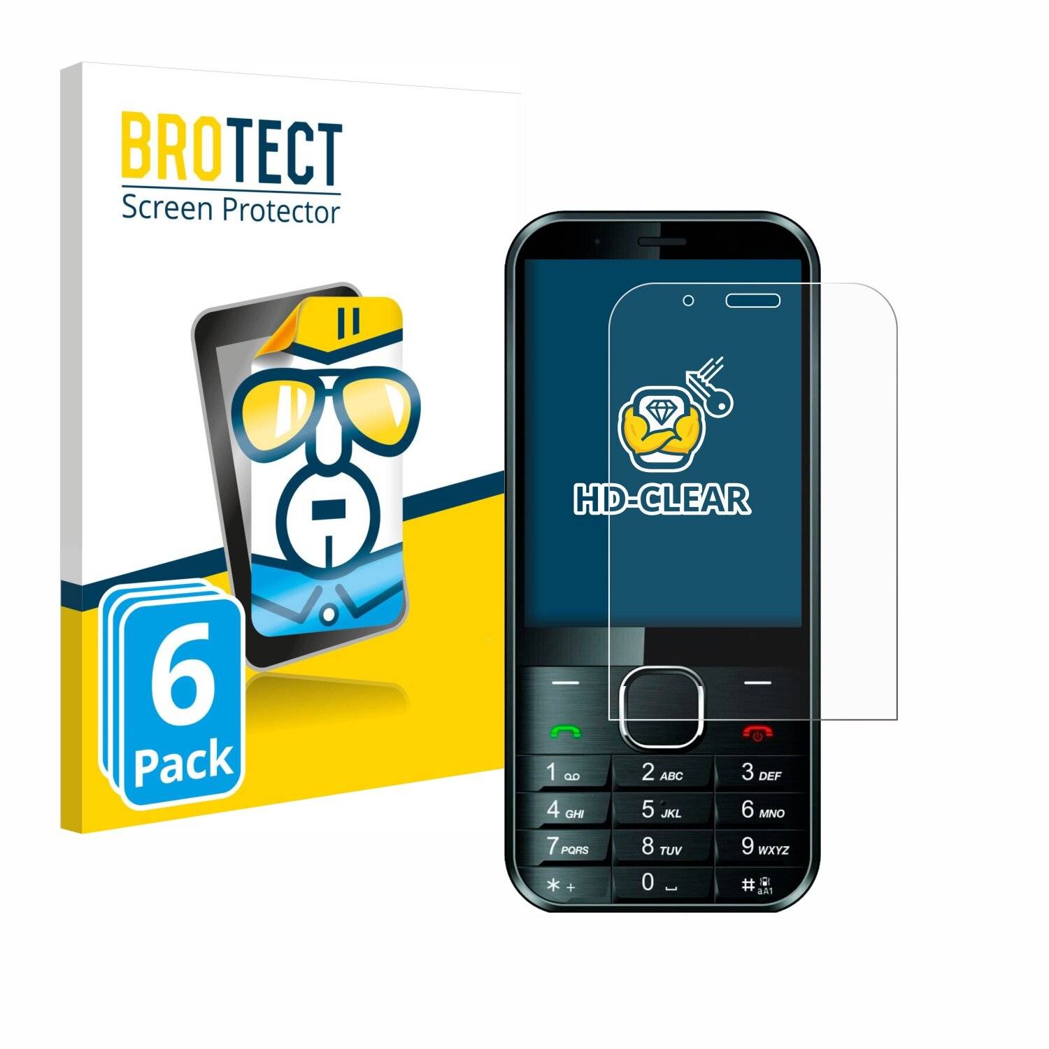 6x BROTECT Displayschutz-Folie für Maxcom