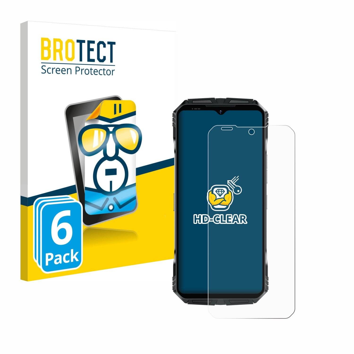 6x BROTECT Displayschutz-Folie für Doogee