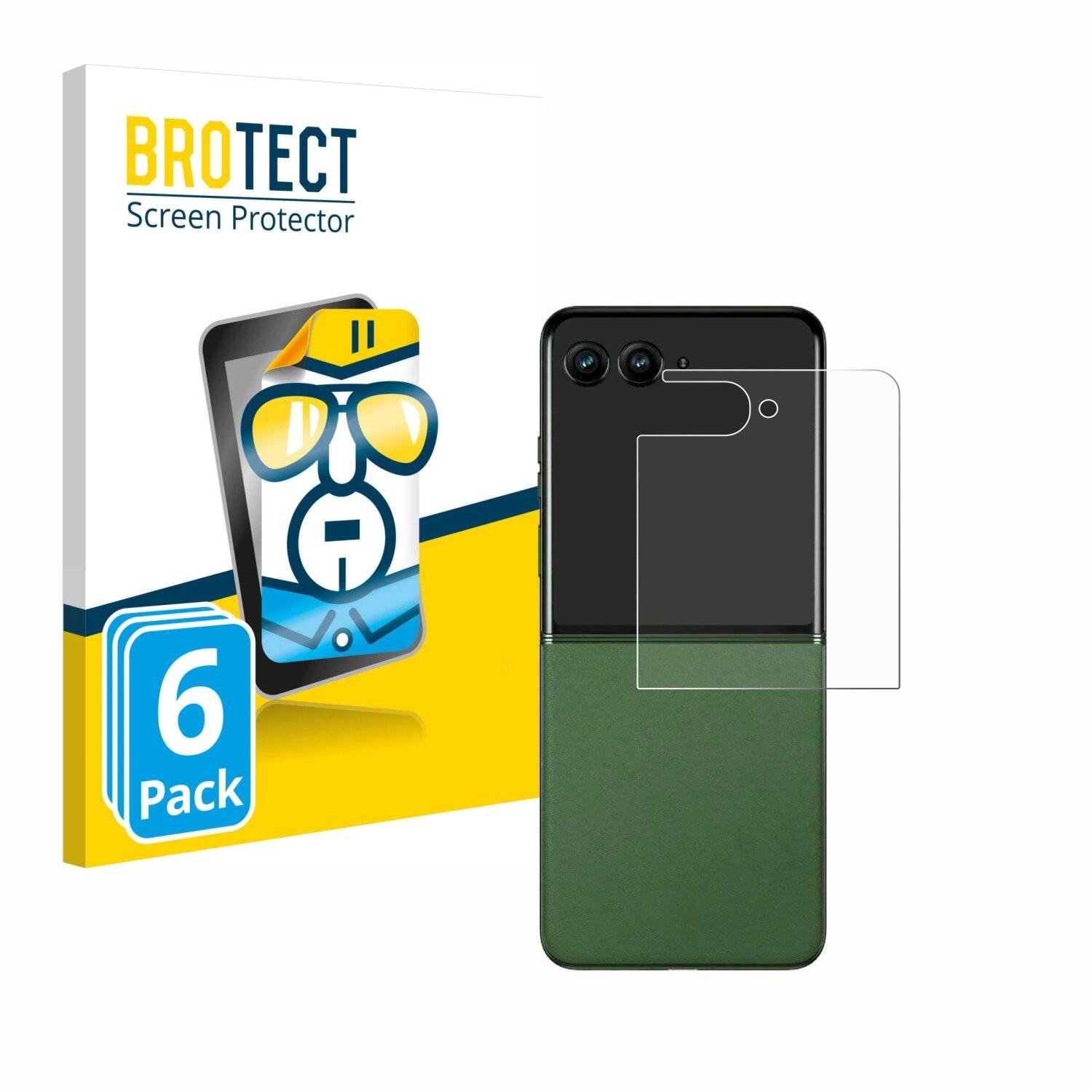 6x BROTECT Displayschutz-Folie für Motorola Razr 50 (Hinteres