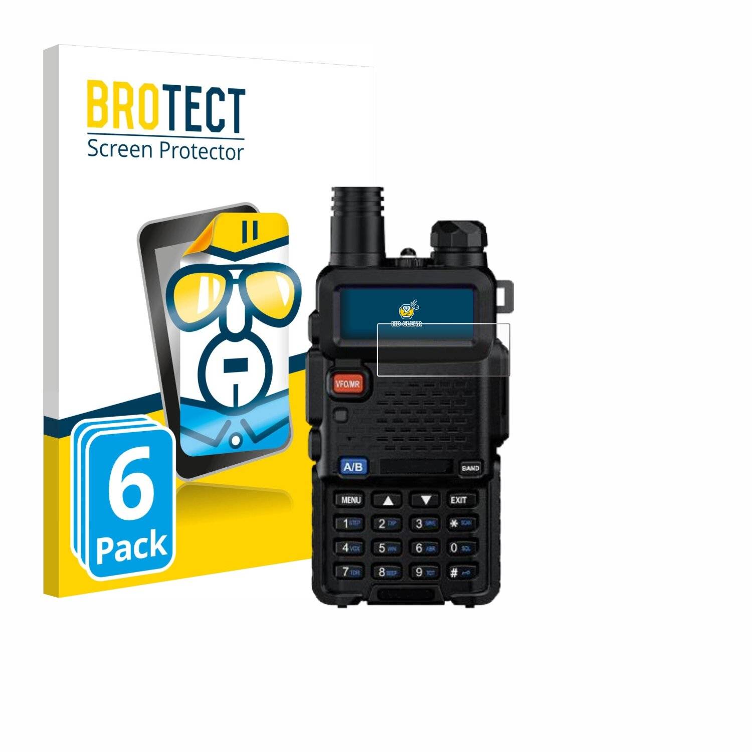 6x BROTECT Displayschutz-Folie für Baofeng UV-5G