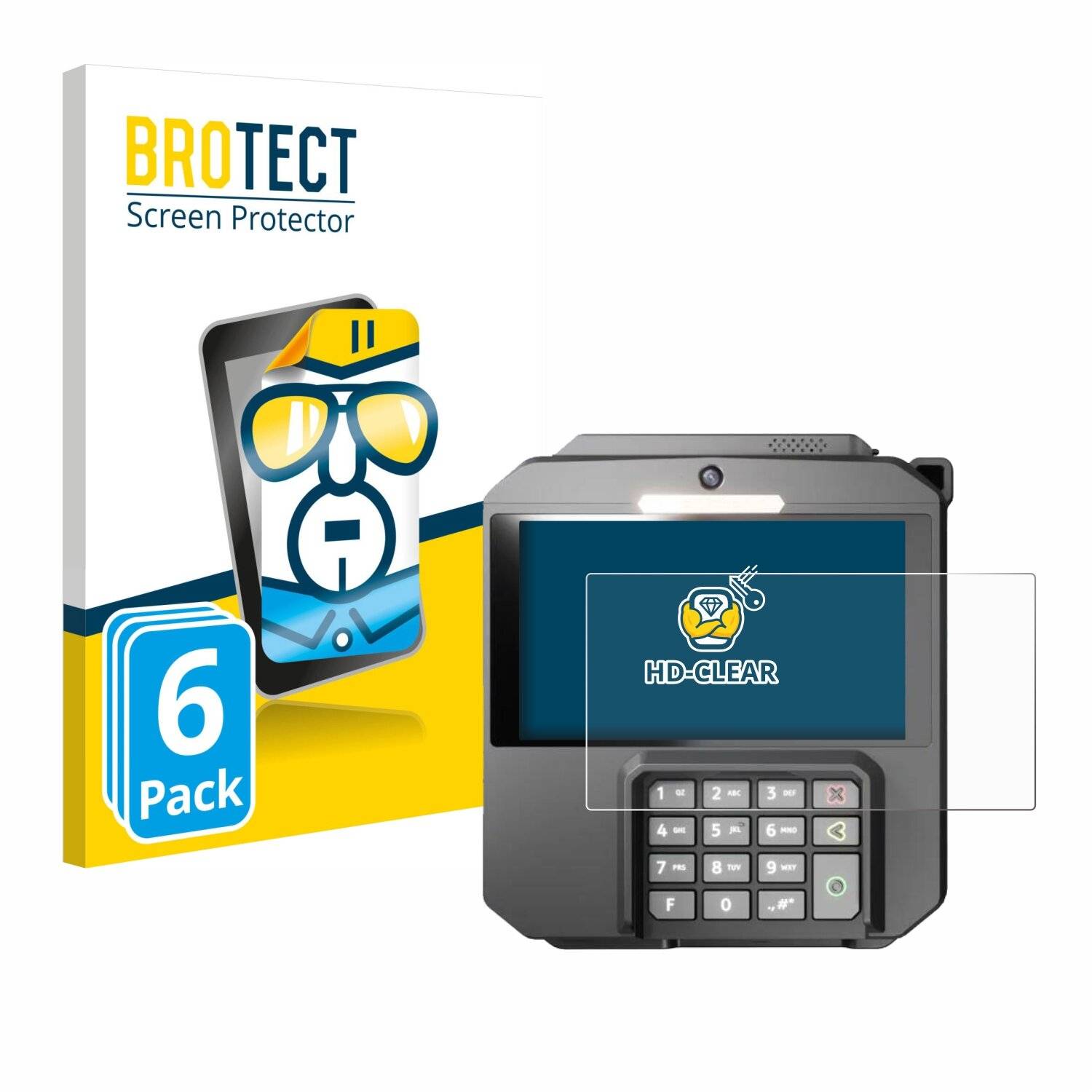 6x BROTECT Displayschutz-Folie für ingenico Axium