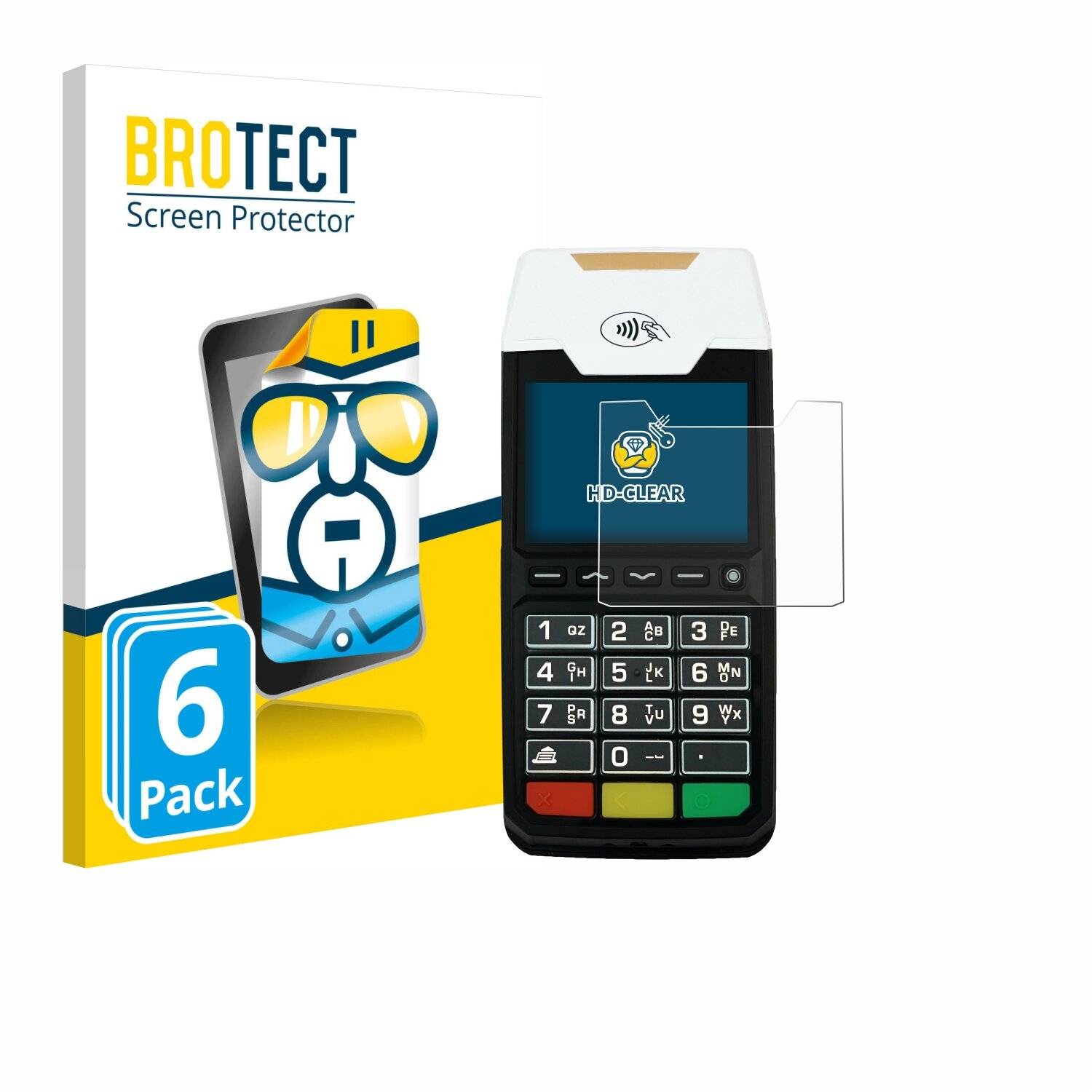 6x BROTECT Displayschutz-Folie für ingenico Tetra