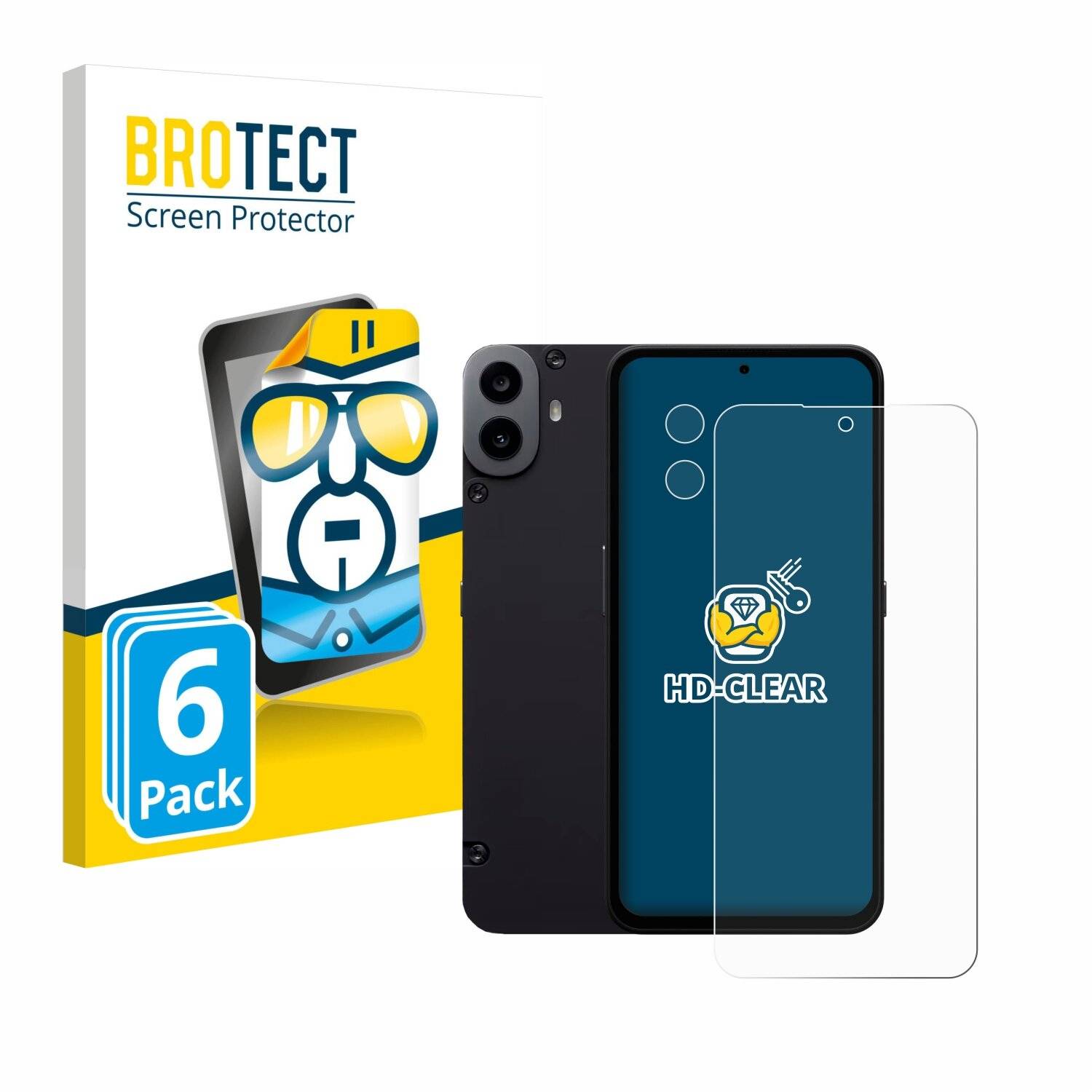 6x BROTECT Displayschutz-Folie für Nothing CMF Phone 1