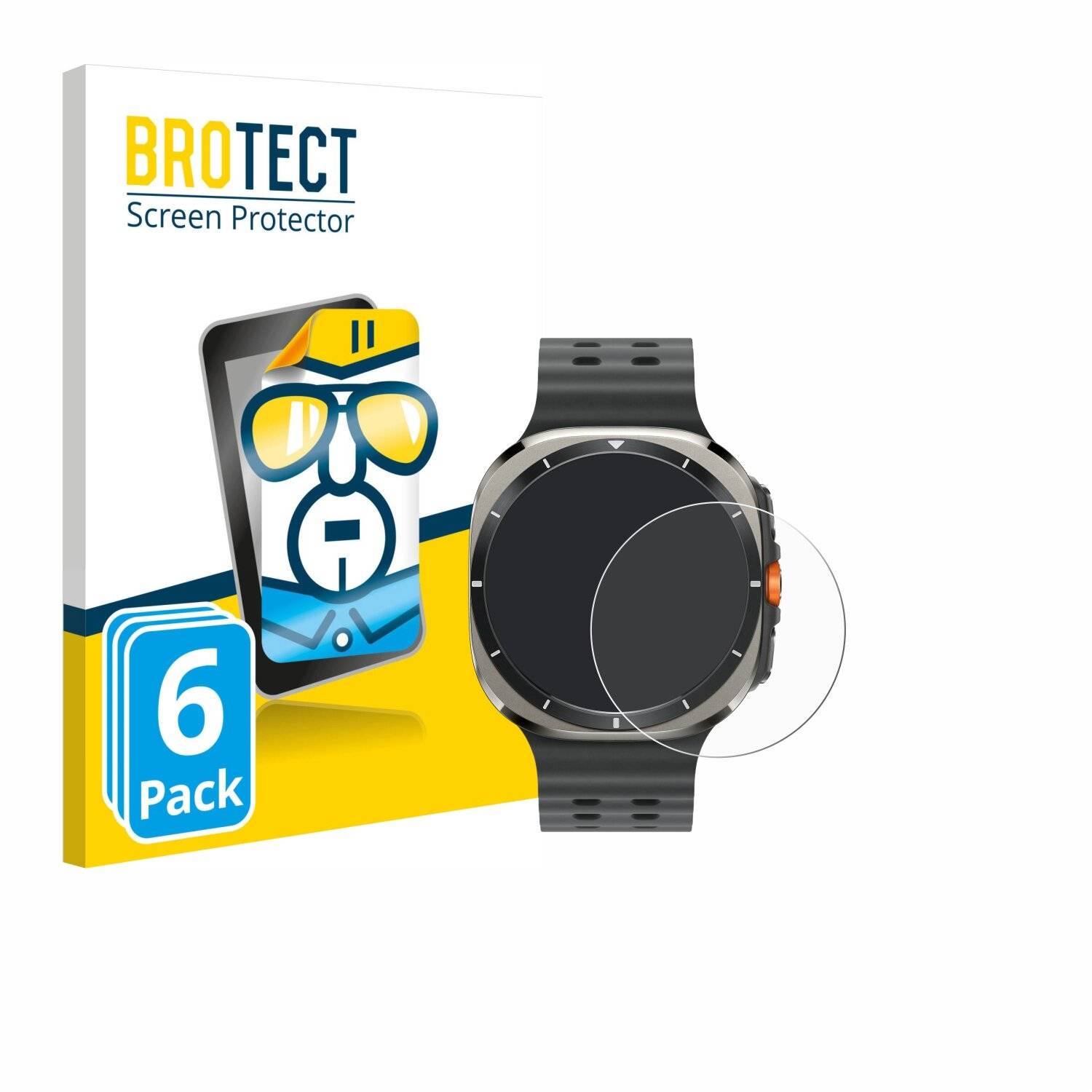 6x BROTECT Displayschutz-Folie für Samsung Galaxy Watch Ultra (47