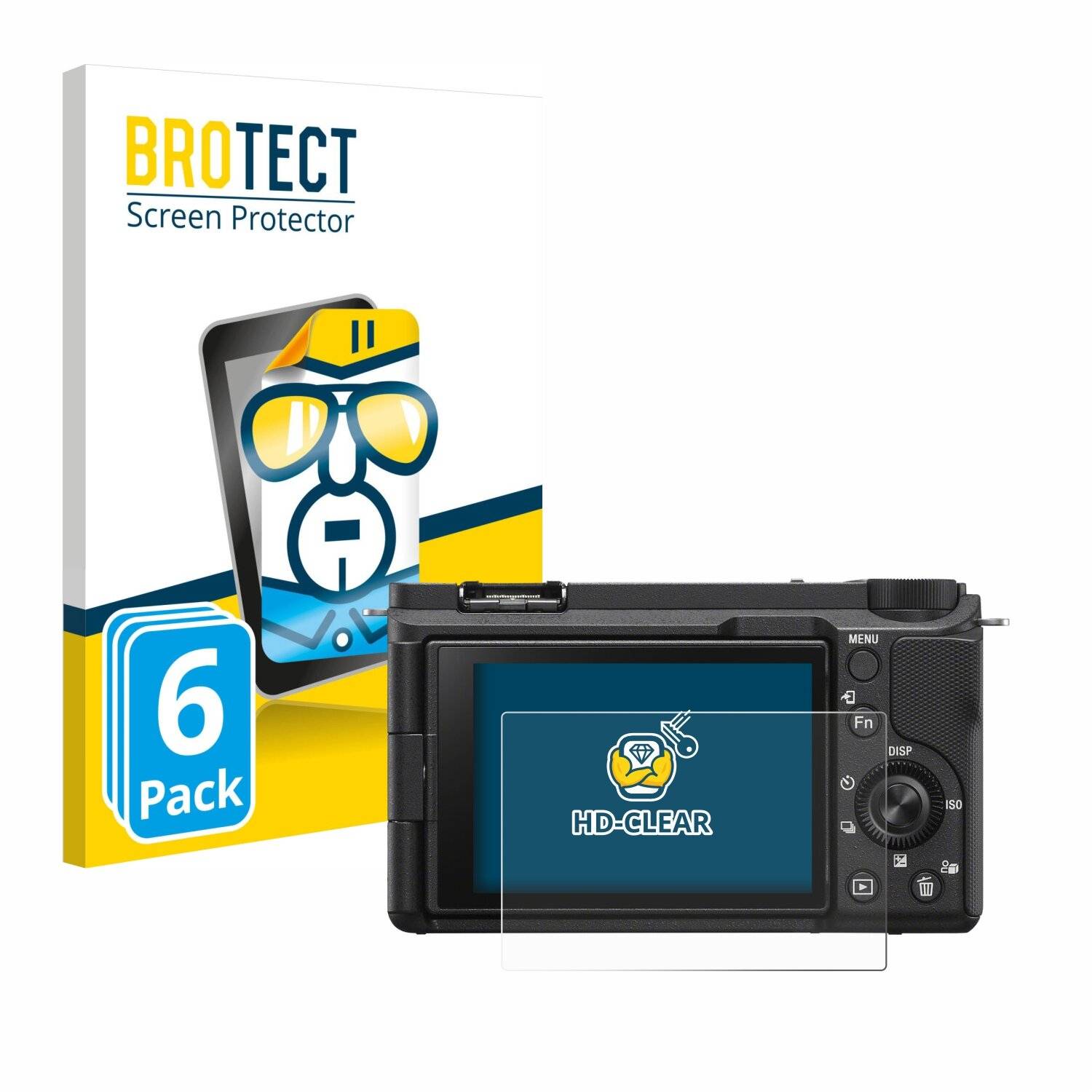 6x BROTECT Displayschutz-Folie für Sony Alpha ZV-E10