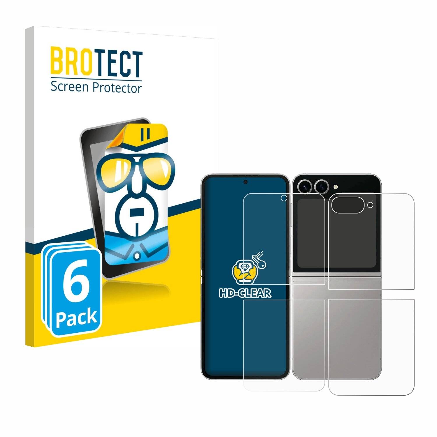 6x BROTECT Displayschutz-Folie für Samsung Galaxy Z Flip6