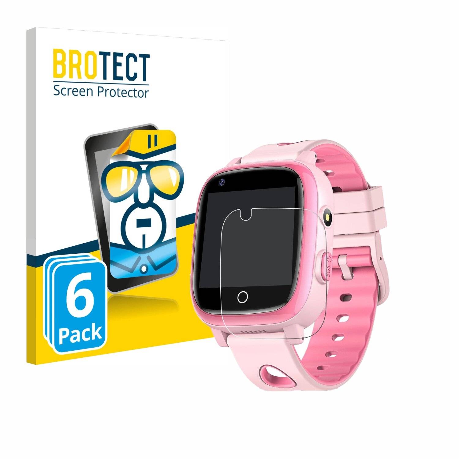 6x BROTECT Displayschutz-Folie für Sanorum Kids Smartwatch