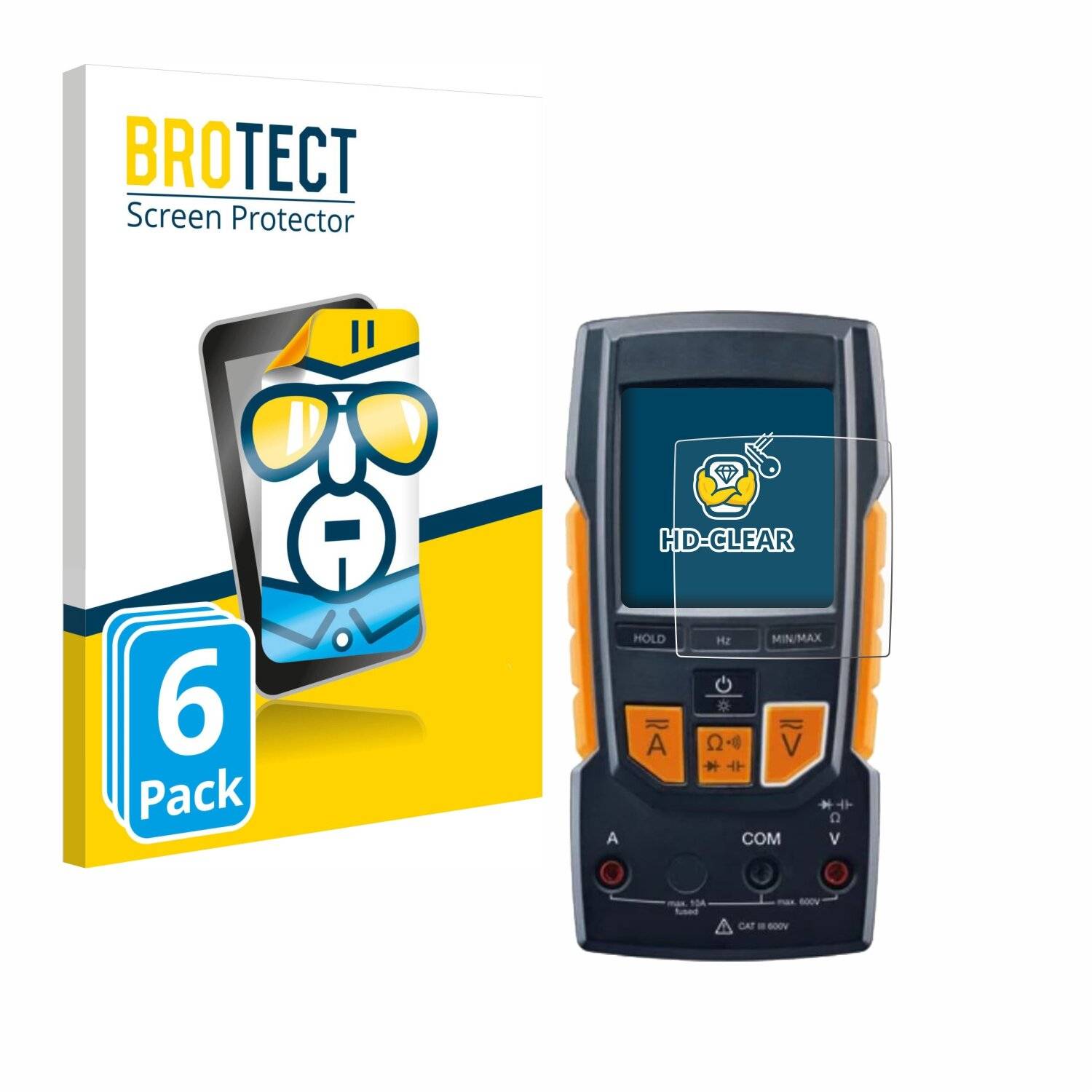 6x BROTECT Displayschutz-Folie für Testo