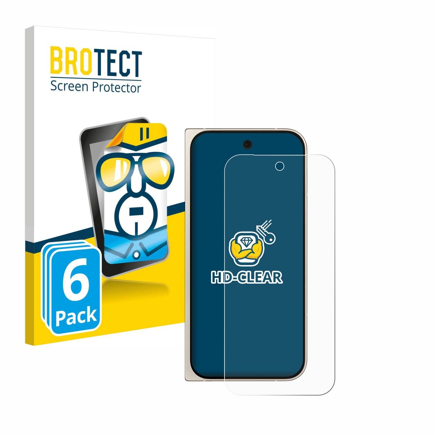 6x BROTECT Displayschutz-Folie für Google Pixel 9 Pro