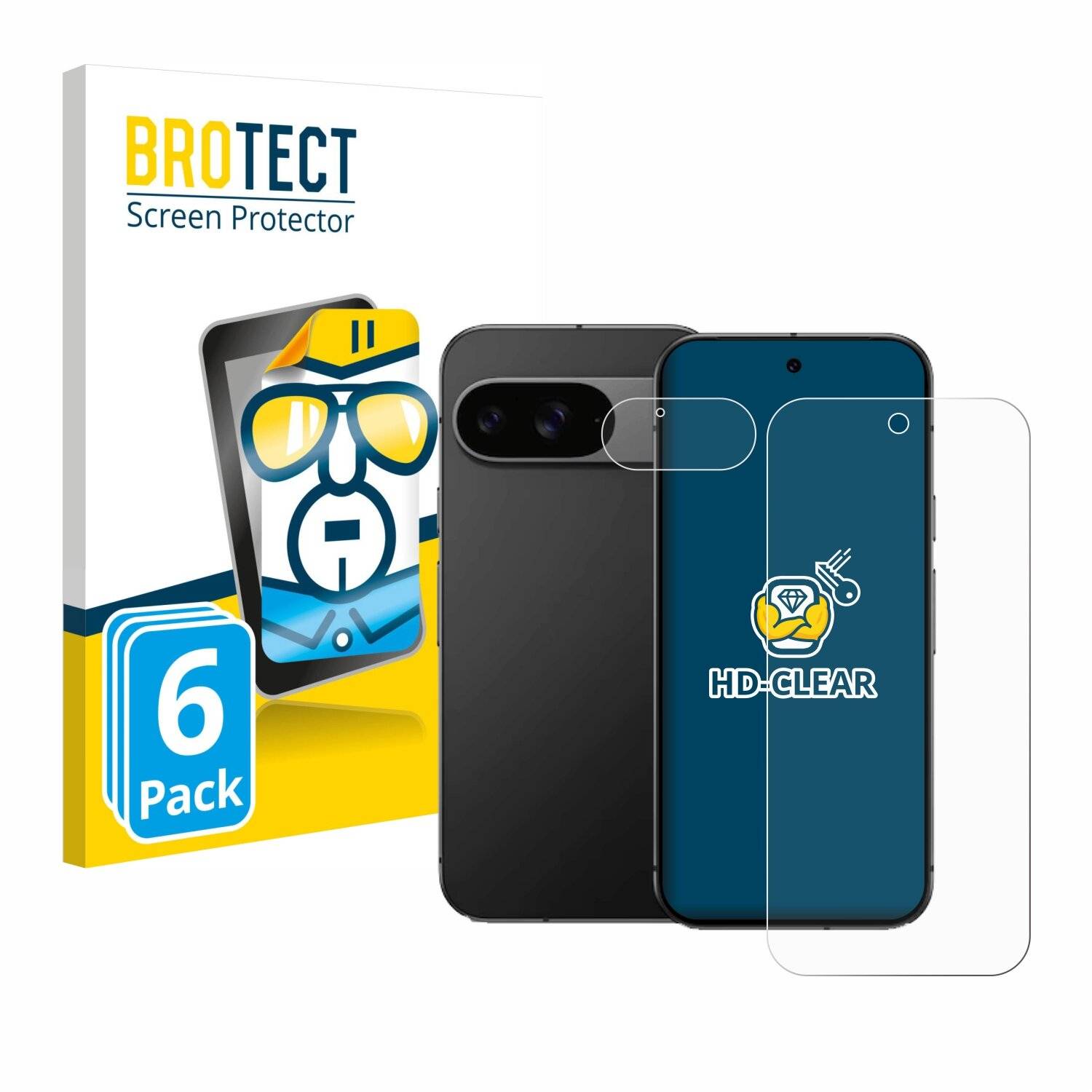 6x BROTECT Displayschutz-Folie für Google Pixel 9