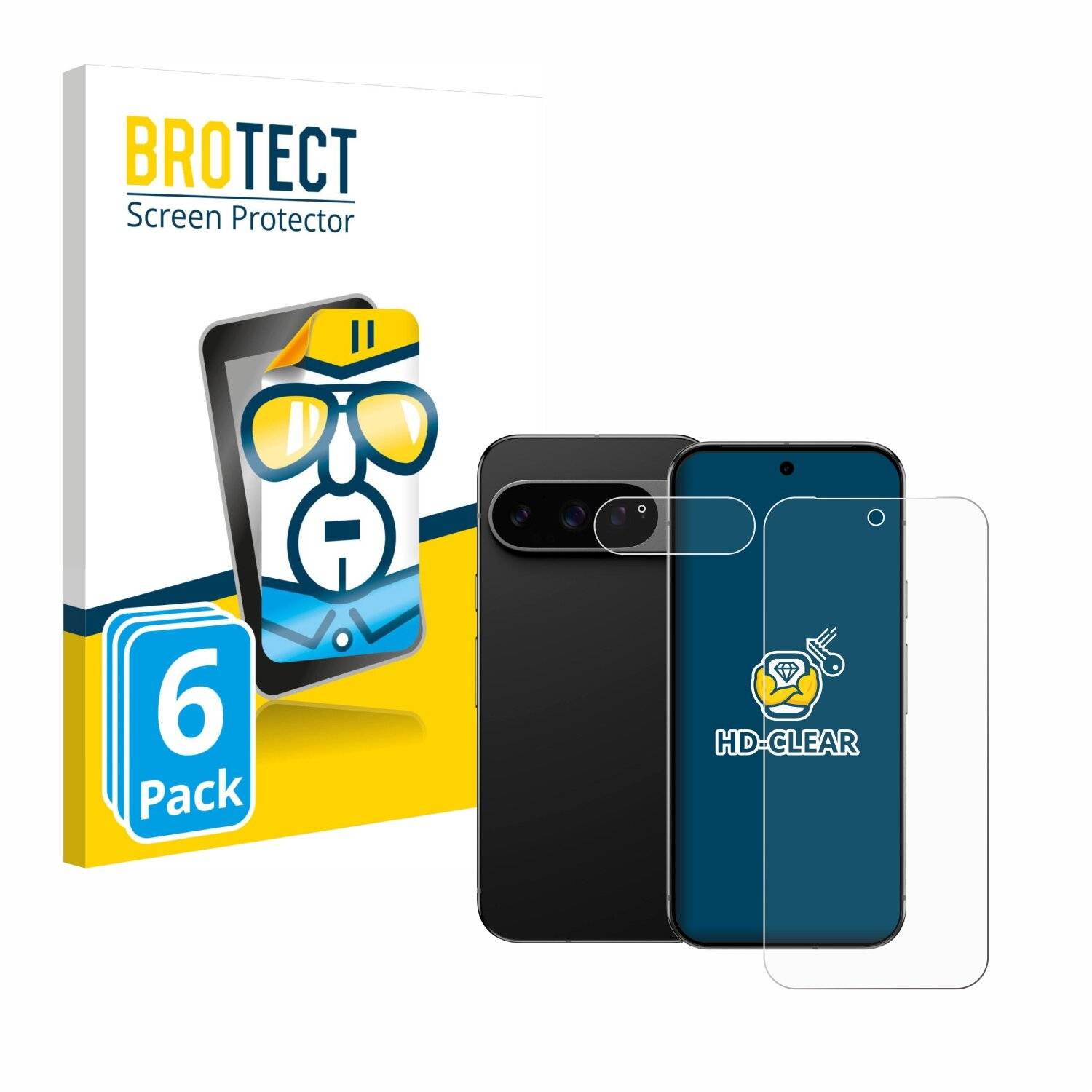 6x BROTECT Displayschutz-Folie für Google Pixel 9 Pro XL
