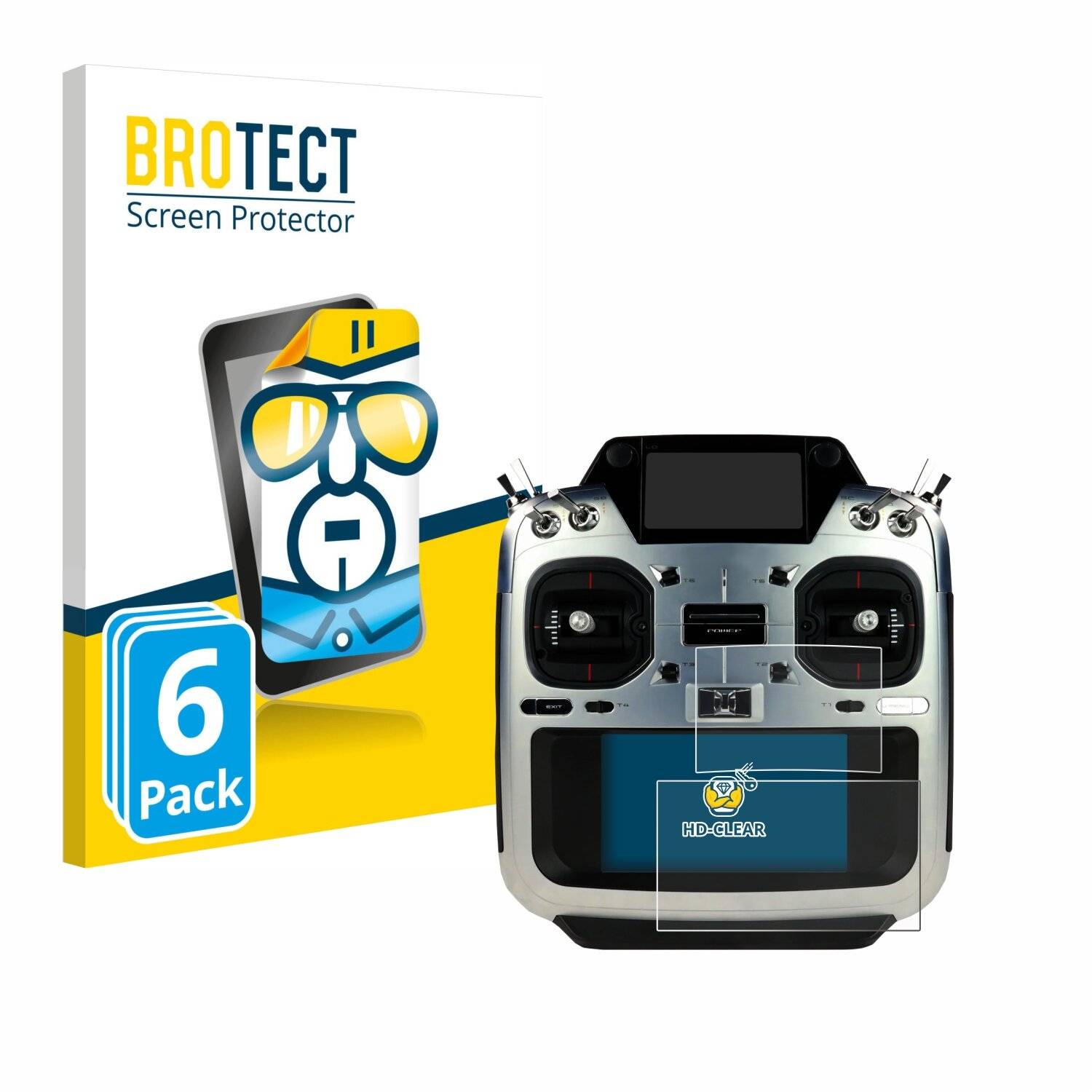 6x BROTECT Displayschutz-Folie für Futaba