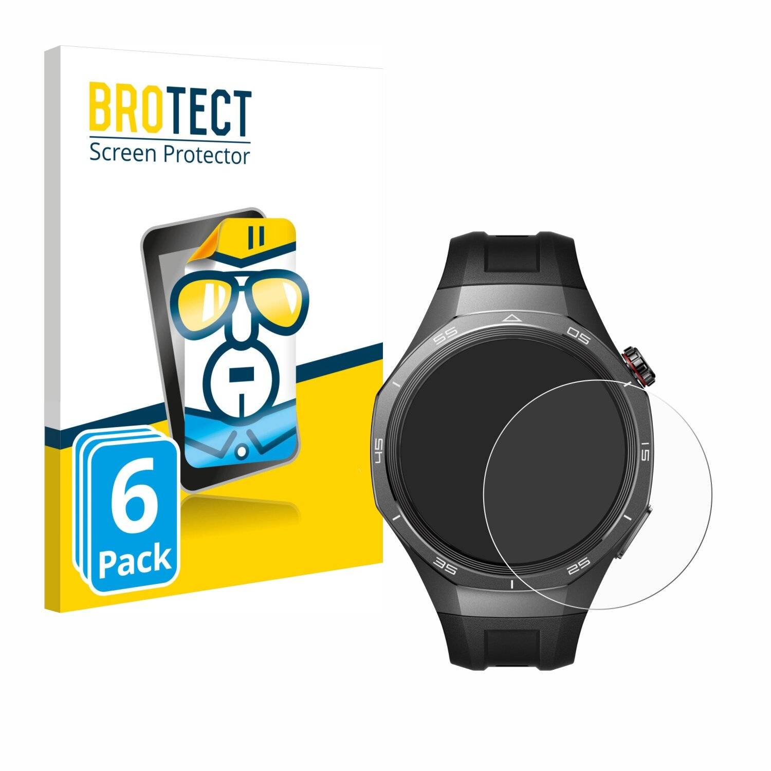 6x BROTECT Displayschutz-Folie für Huawei Watch GT 5 Pro (46