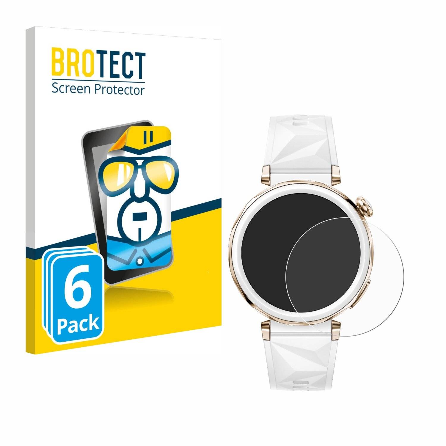 6x BROTECT Displayschutz-Folie für Huawei Watch GT 5 Pro (42