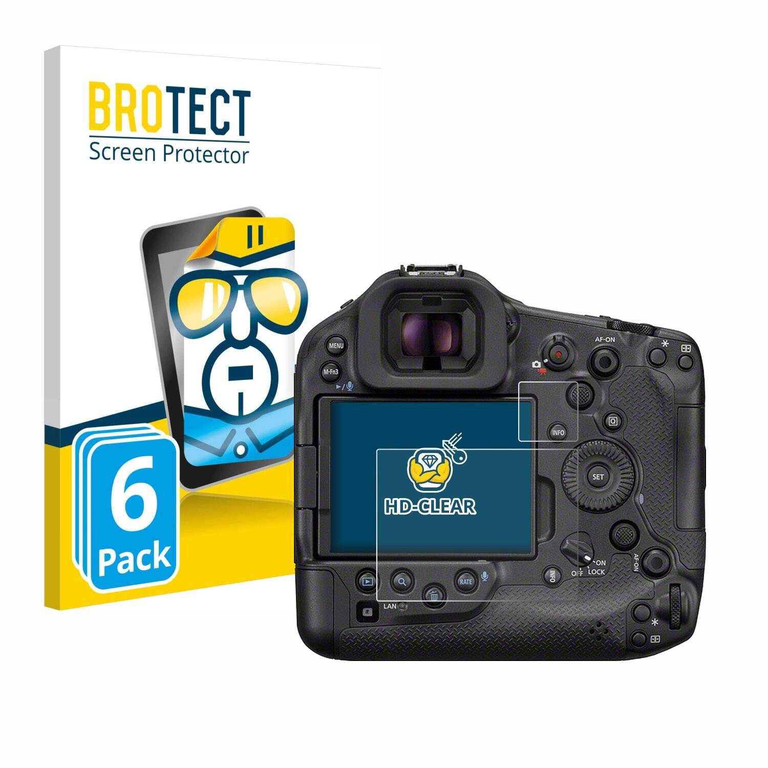 6x BROTECT Displayschutz-Folie für Canon EOS