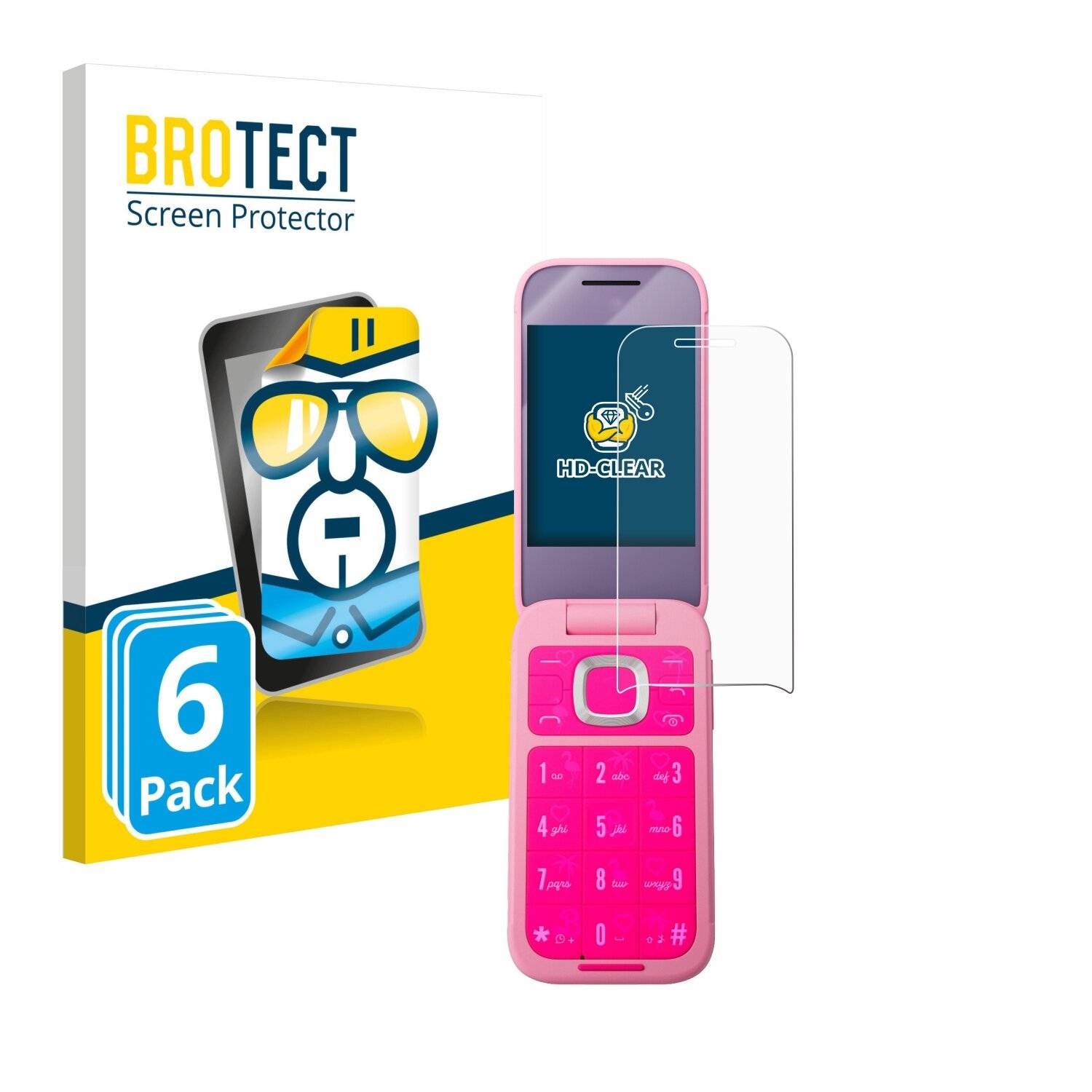6x BROTECT Displayschutz-Folie für HMD Barbie